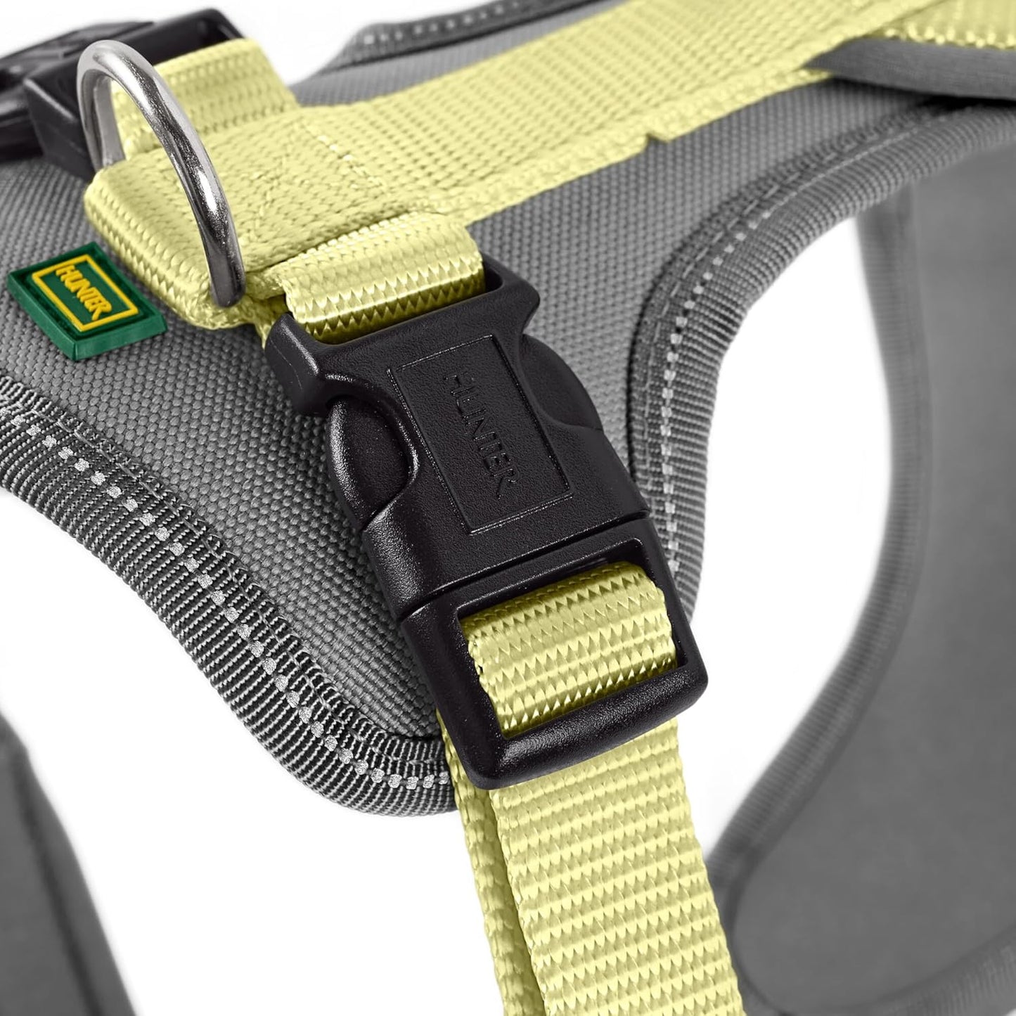 Hundegeschirr mit Neoprenpolsterung, matcha/grau Large