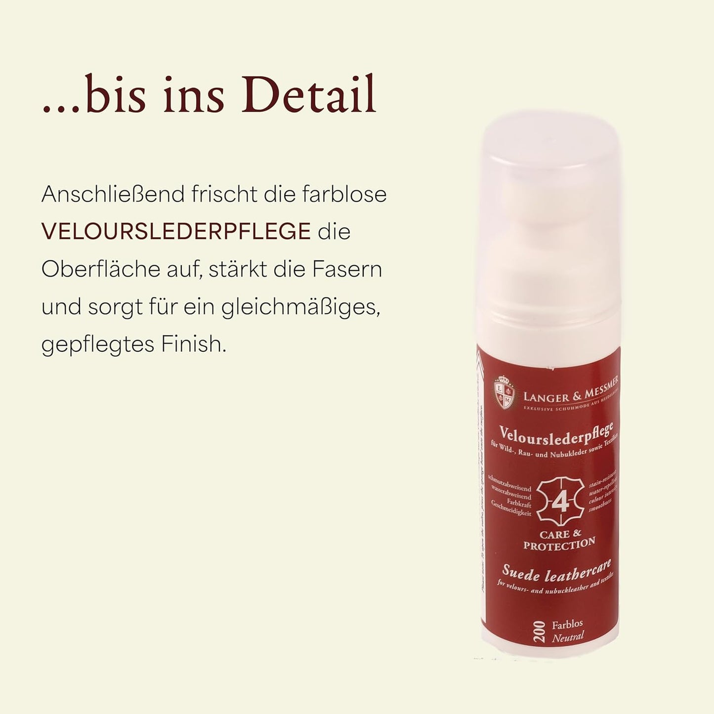 3-teiliges Schuhpflegeset für Rauleder, 3 Teilig