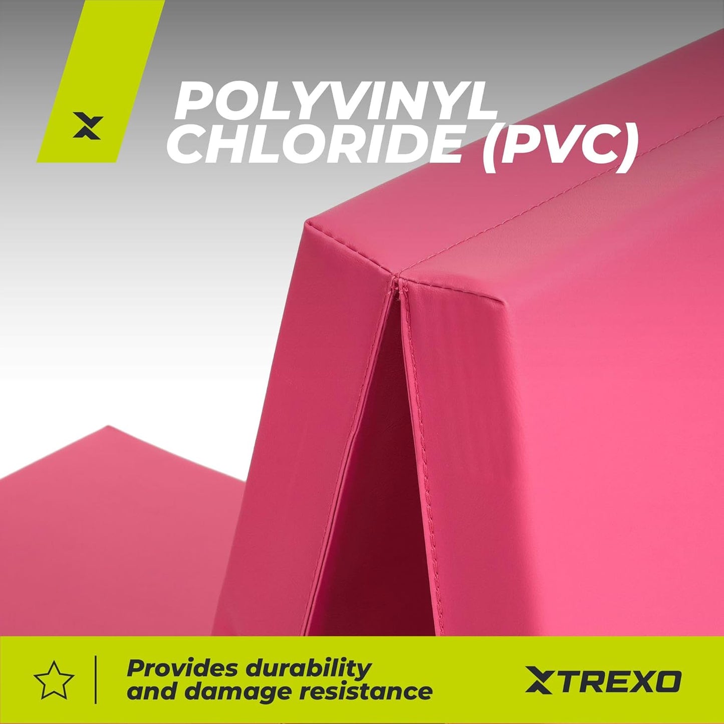 Faltbare Gymnastikmatte 180x60x5 cm, 3 Segmente, Rosa