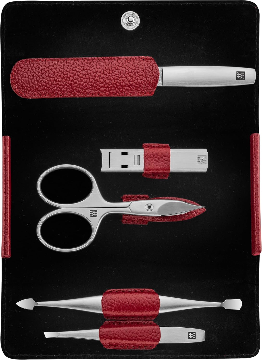 Maniküreset im Etui (5-teilig), Rot