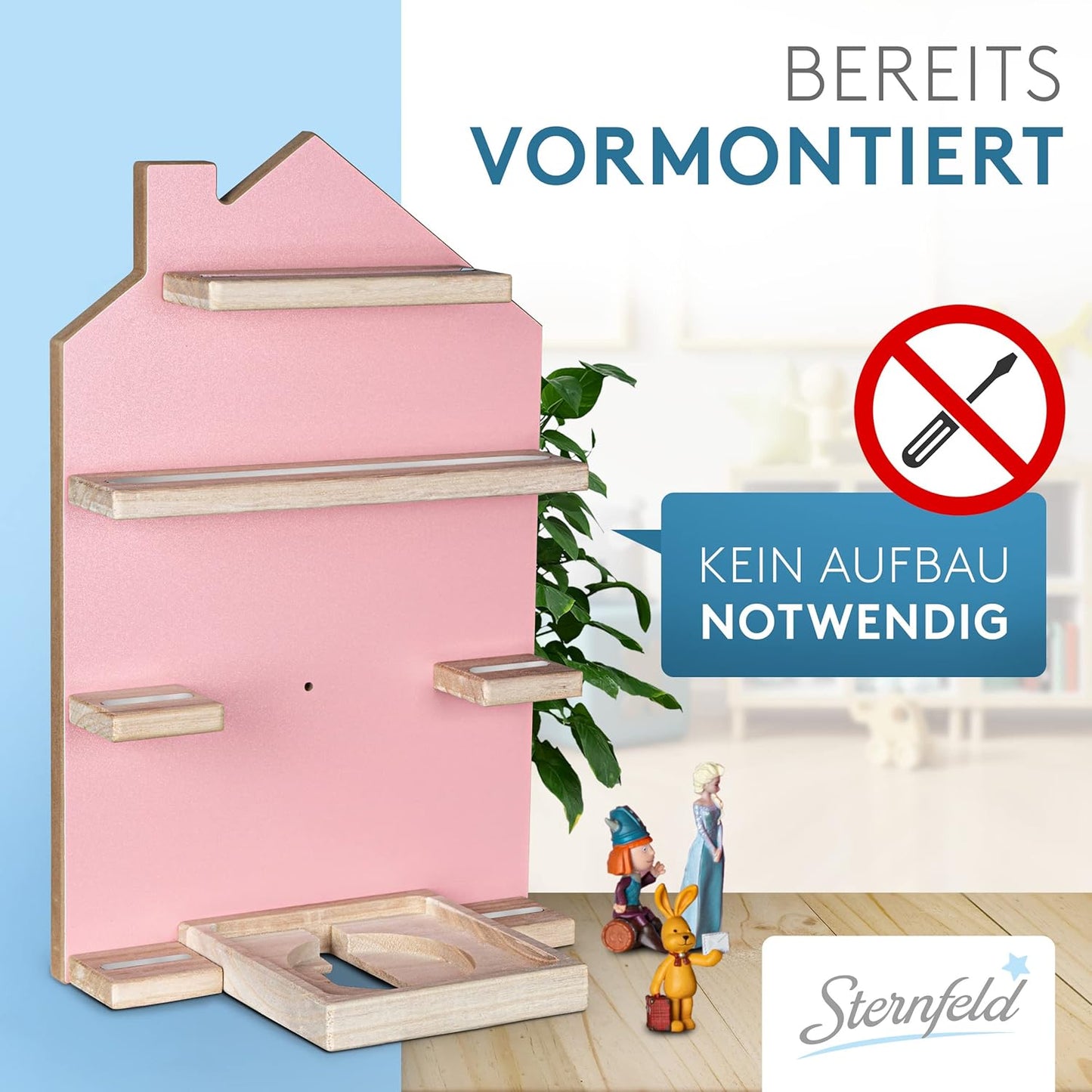 Magnetisches Tonie Regal für 32 Hörfiguren, Rosa für 32 Tonies