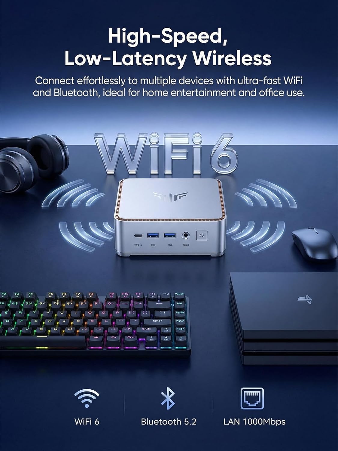 Mini PC Hyper H2 mit i5-14450 HX, 16 GB RAM, 512 GB SSD, Ram 16 GB, 512 GB, i5