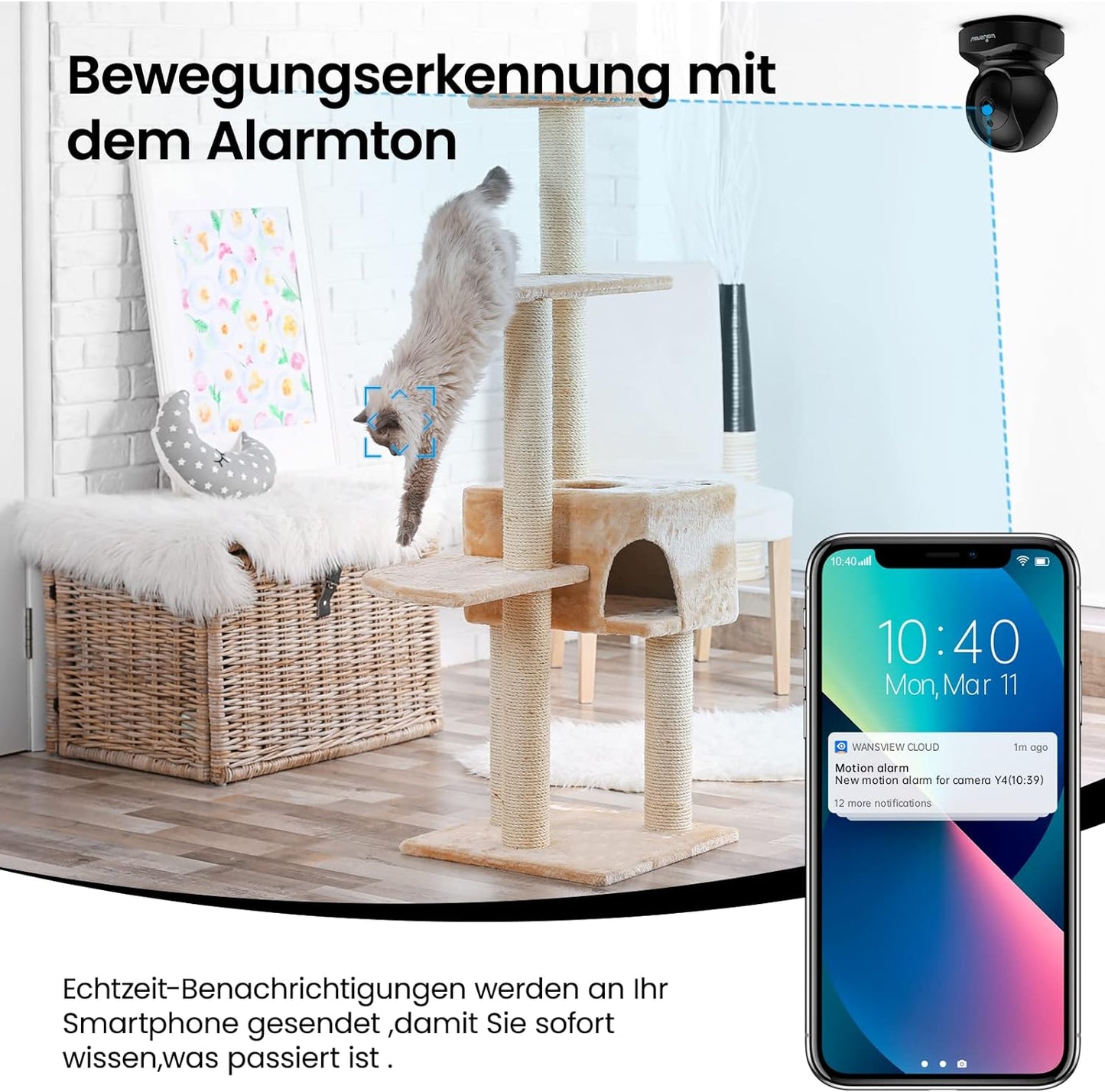 Überwachungskamera, Schwarz