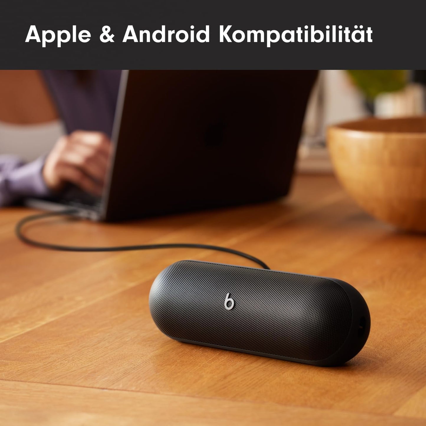 Tragbarer Bluetooth-Lautsprecher Pill, Mattschwarz Pill