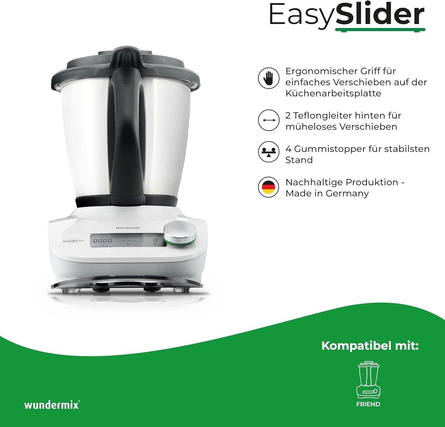EasySlider Gleitbrett für Thermomix, TM Friend Grau