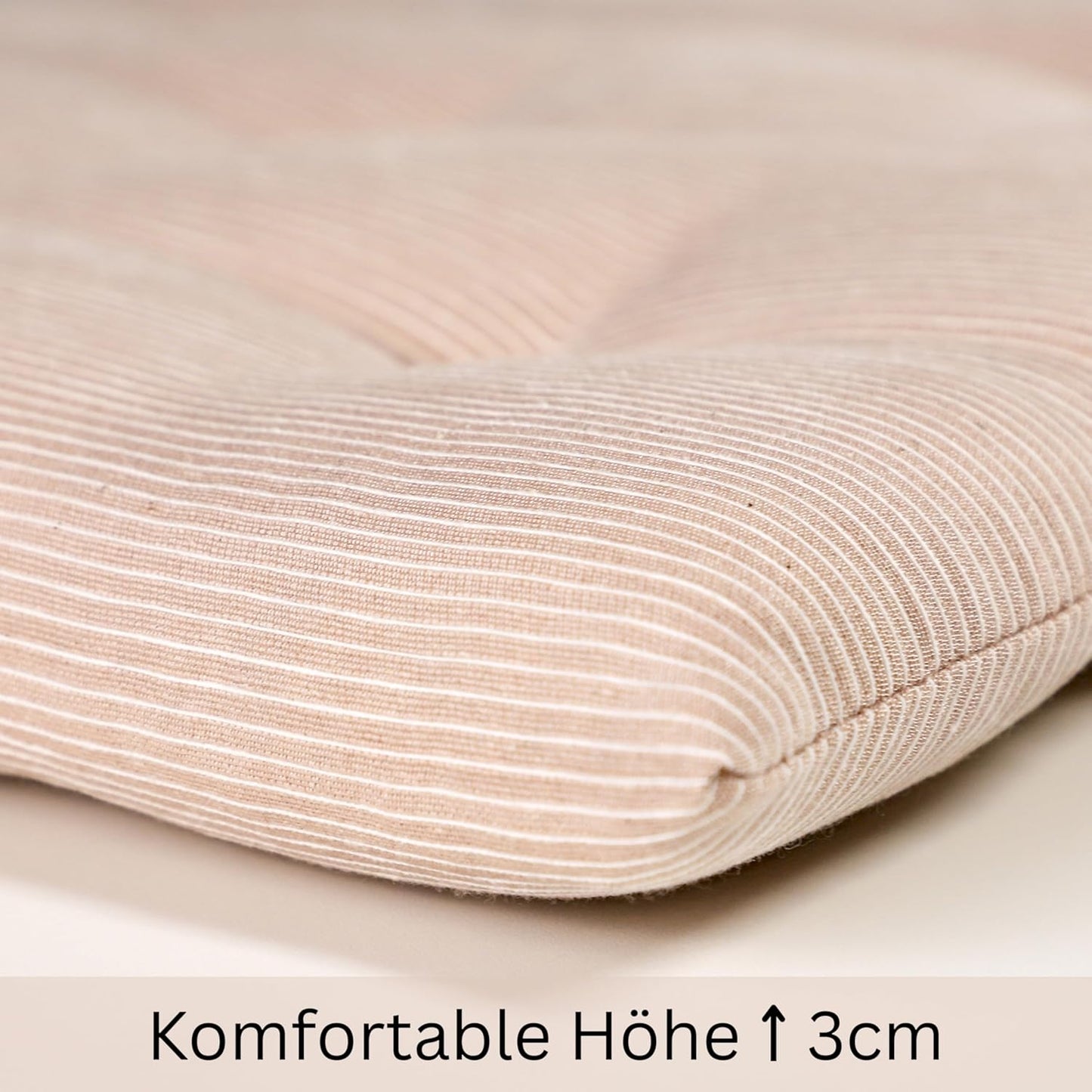 2er Set Sitzkissen 40x40 cm für Stuhl & Gartenmöbel, Rose 40 x 40 cm (2er Pack)