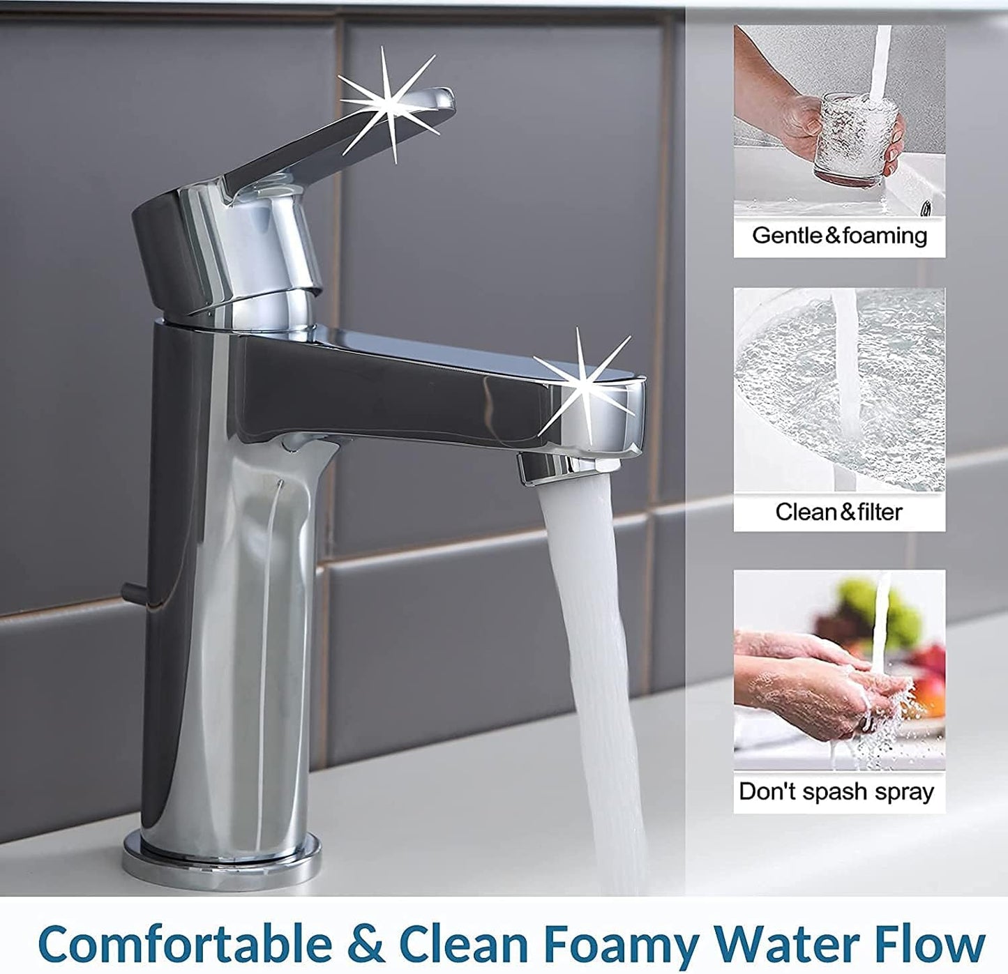 Wasserhahn, A: Chrom