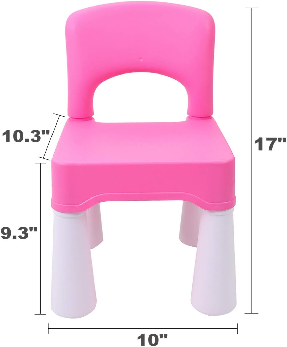 Kinderstuhl mit ergonomischer Rückenlehne, Rosa