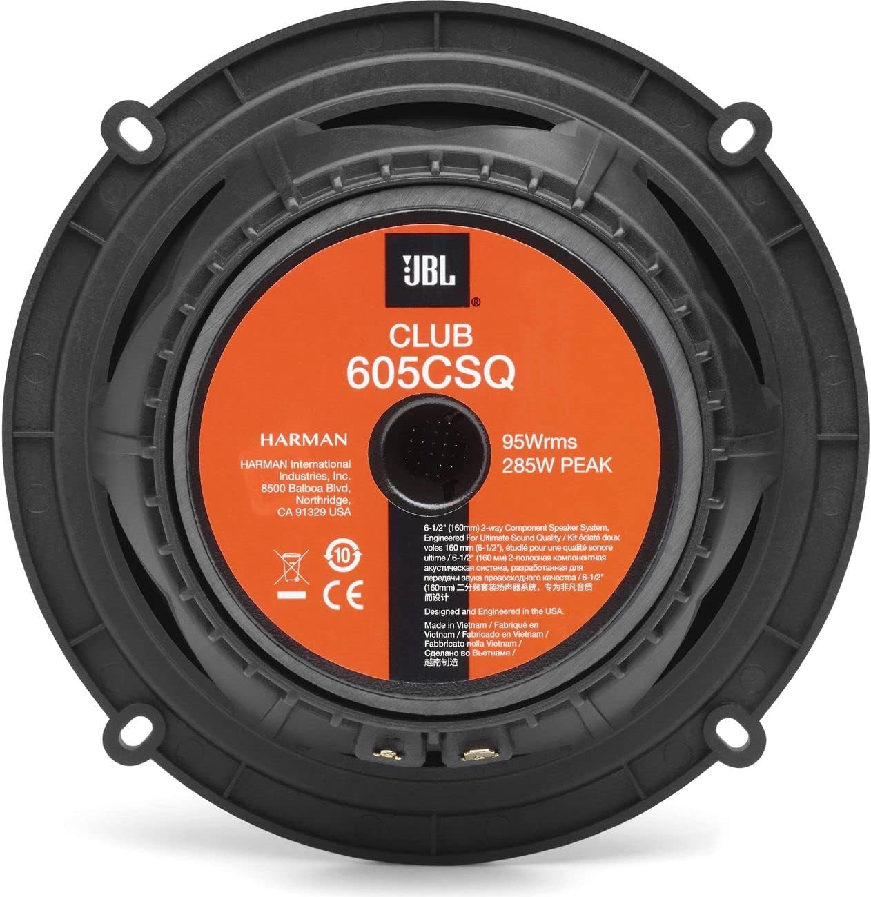 2-Wege KFZ Soundsystem mit Frequenzweichen Club 605CSQ
