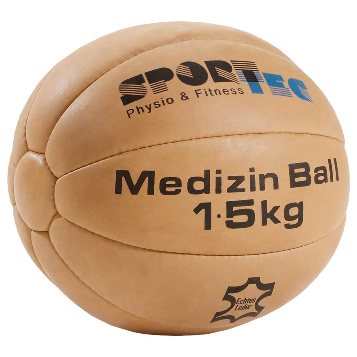 Medizinball Fitnessball aus Leder 1.5 kg, 1.5 Kilogramm