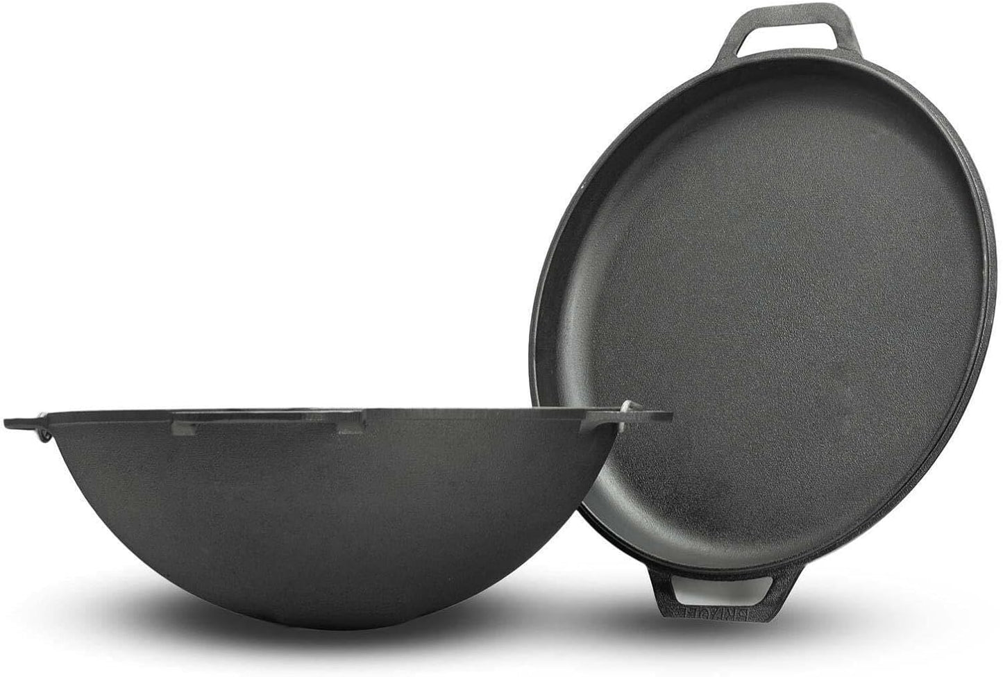 Kazan Feldküchen-Set mit Abzugsrohr, Ø36 cm + 8 L, Deckel-bratpfanne