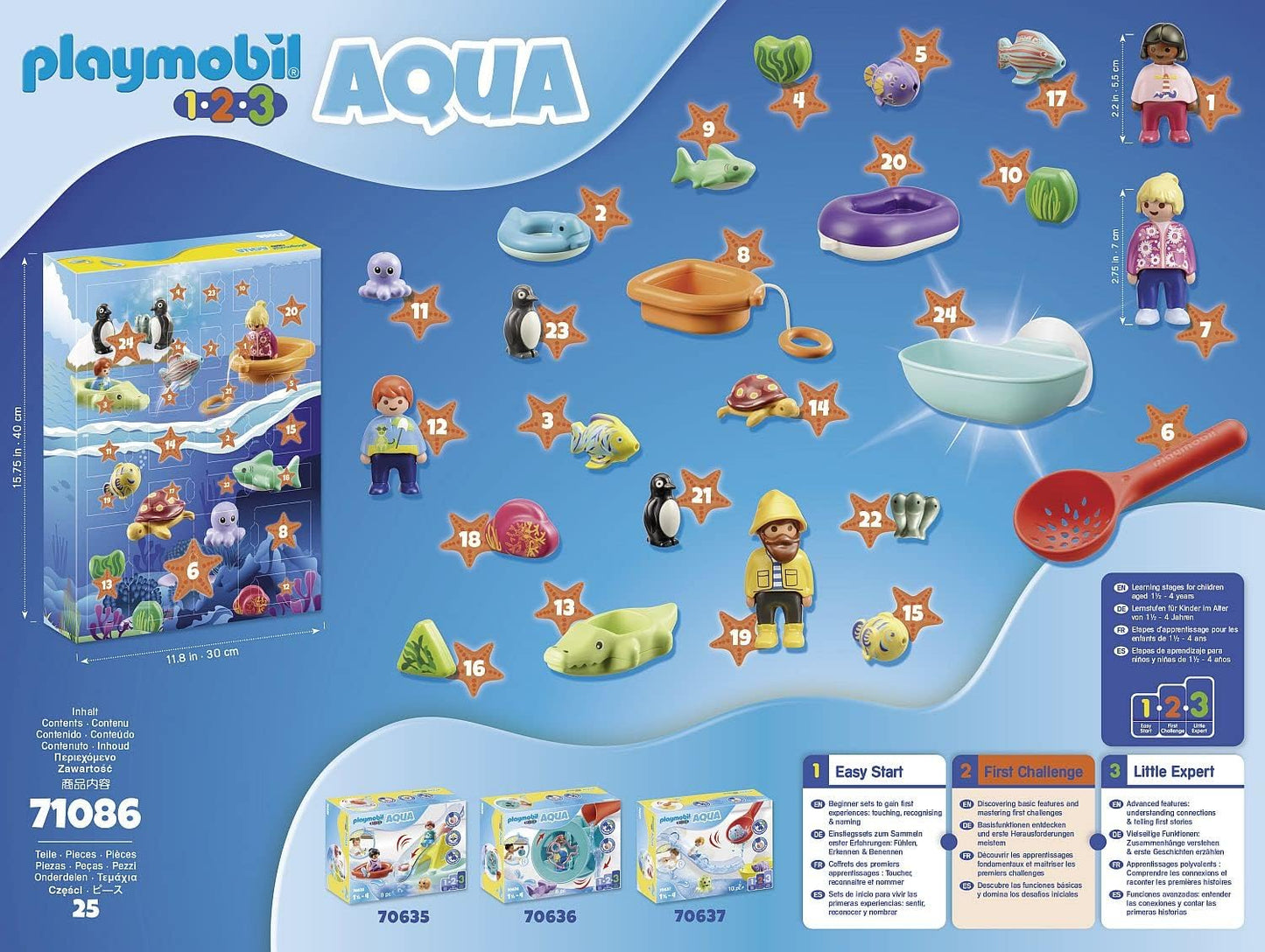 Adventskalender 1.2.3 Aqua (71086), Einzeln
