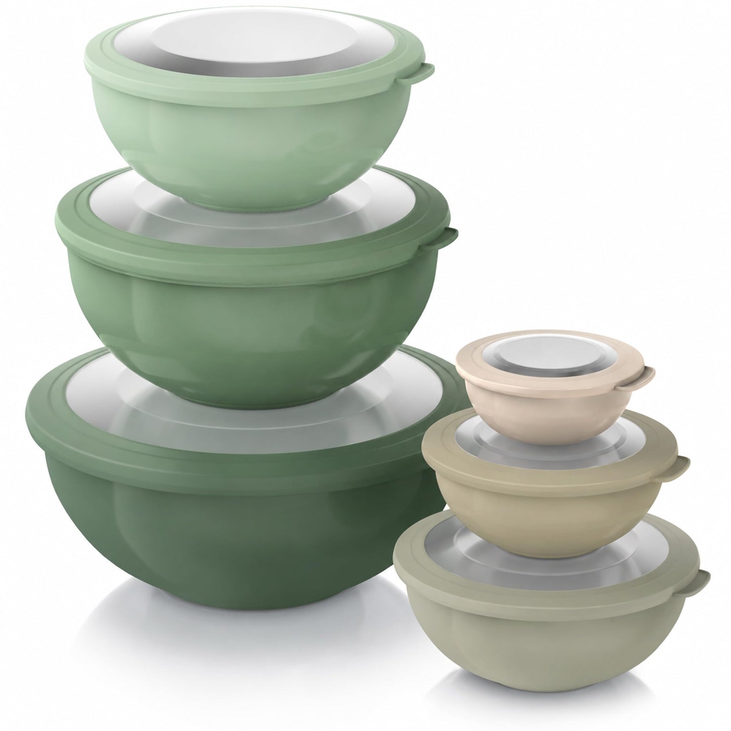 Salatschüssel-Set mit Deckeln