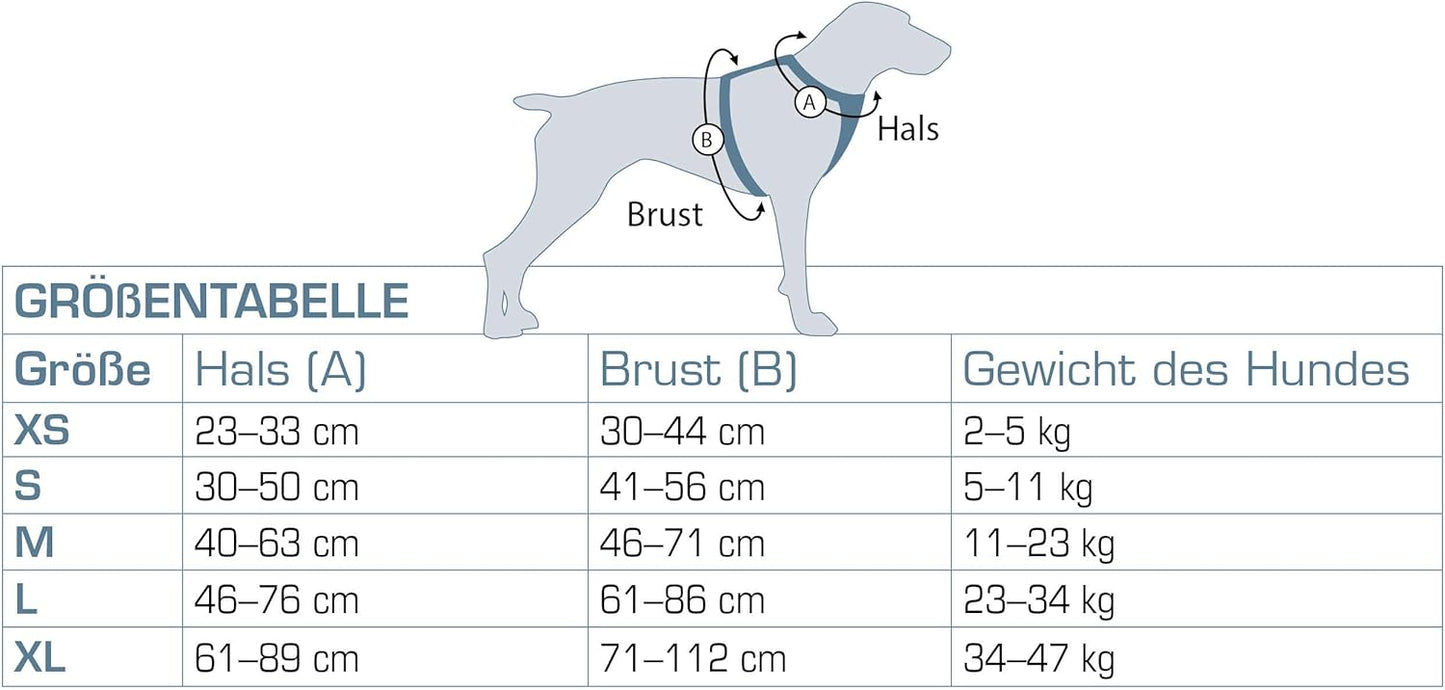 Autosicherheitsgeschirr für Hunde mit Autogurt, Grau S