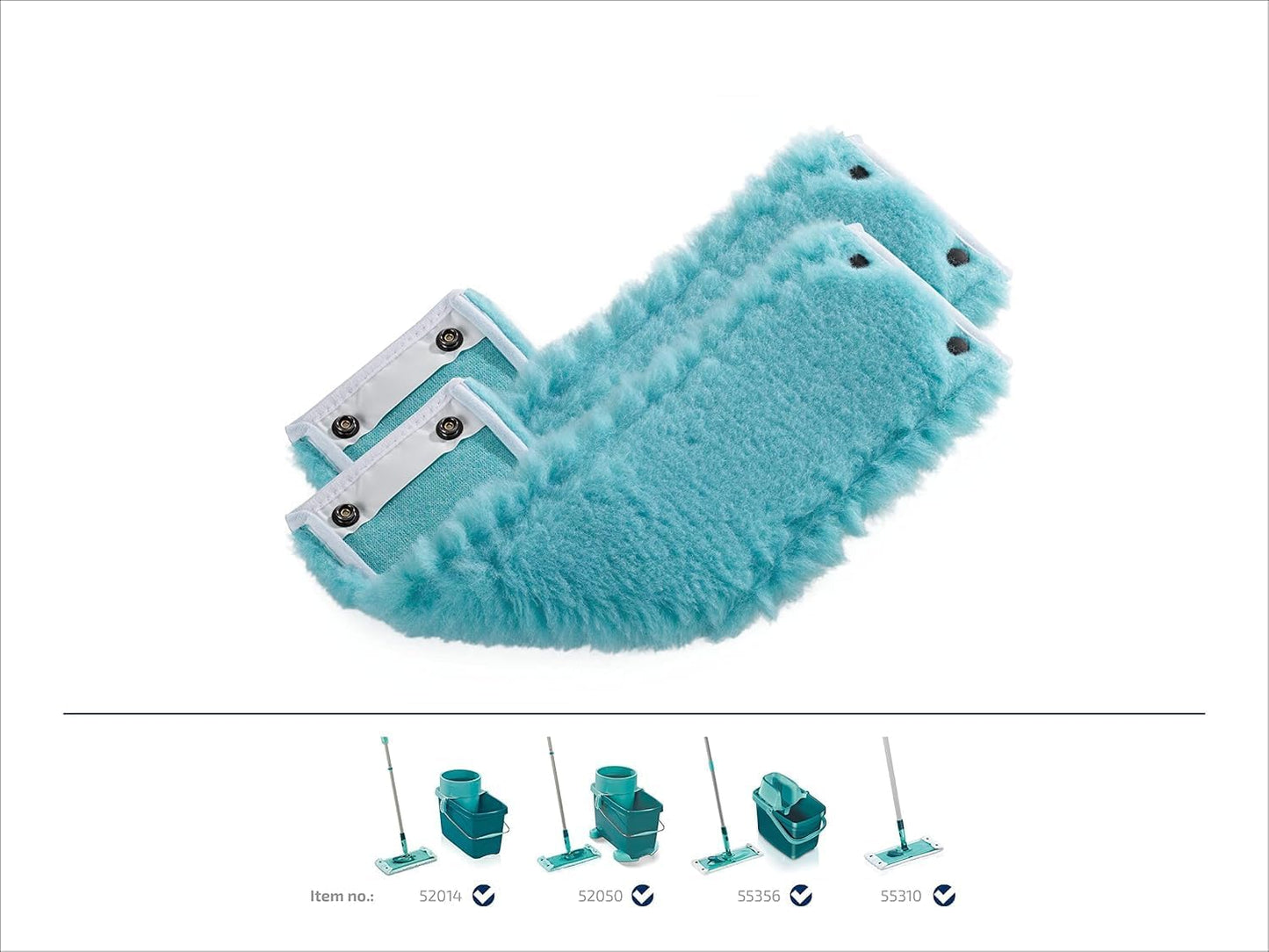 Wischbezug-Set für Clean Twist M/ Combi M, Trockenreinigung Knöpfe 2er Set