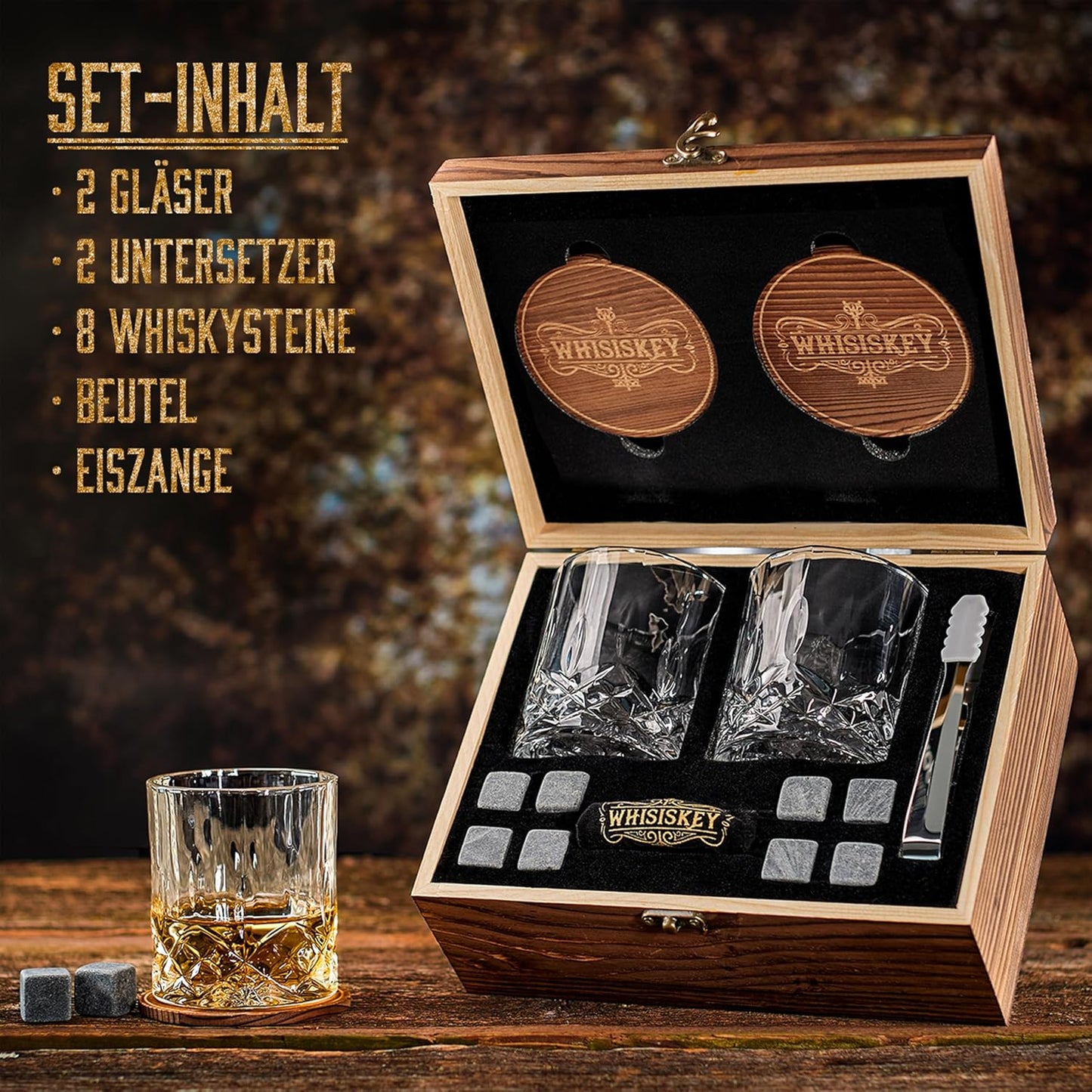 Whisky Gläser Set, The gentleman