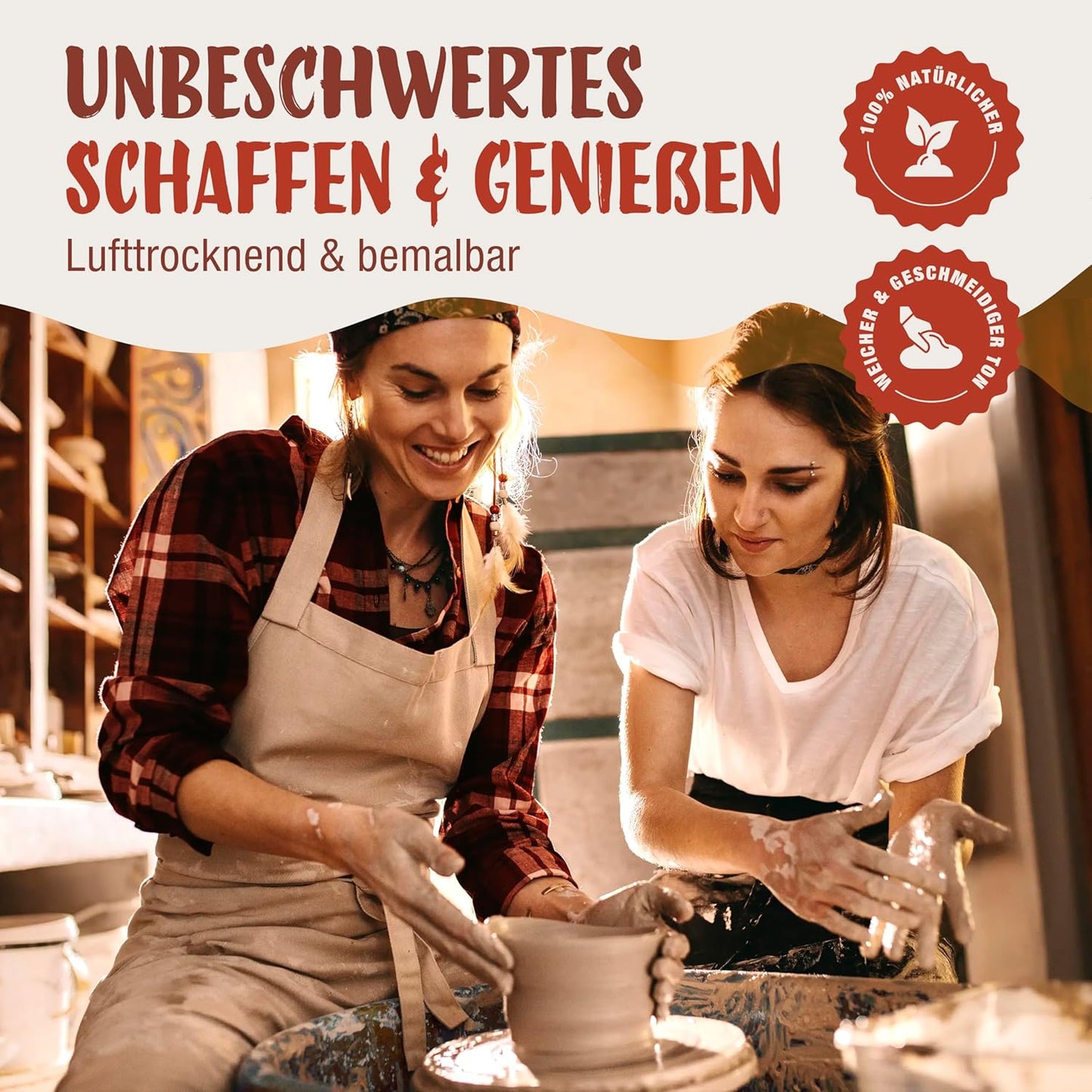 Lufttrocknende Modelliermasse, 7.5kg, Kreativ - Ton 7,5kg