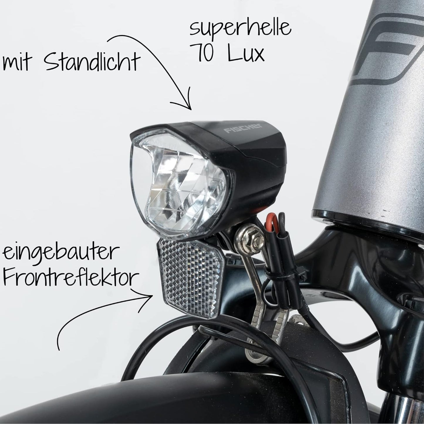 Dynamo LED-Scheinwerfer 70 Lux
