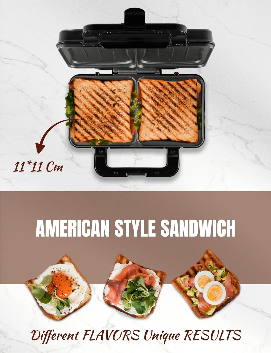 Sandwichmaker ASM92XL, Kupfer