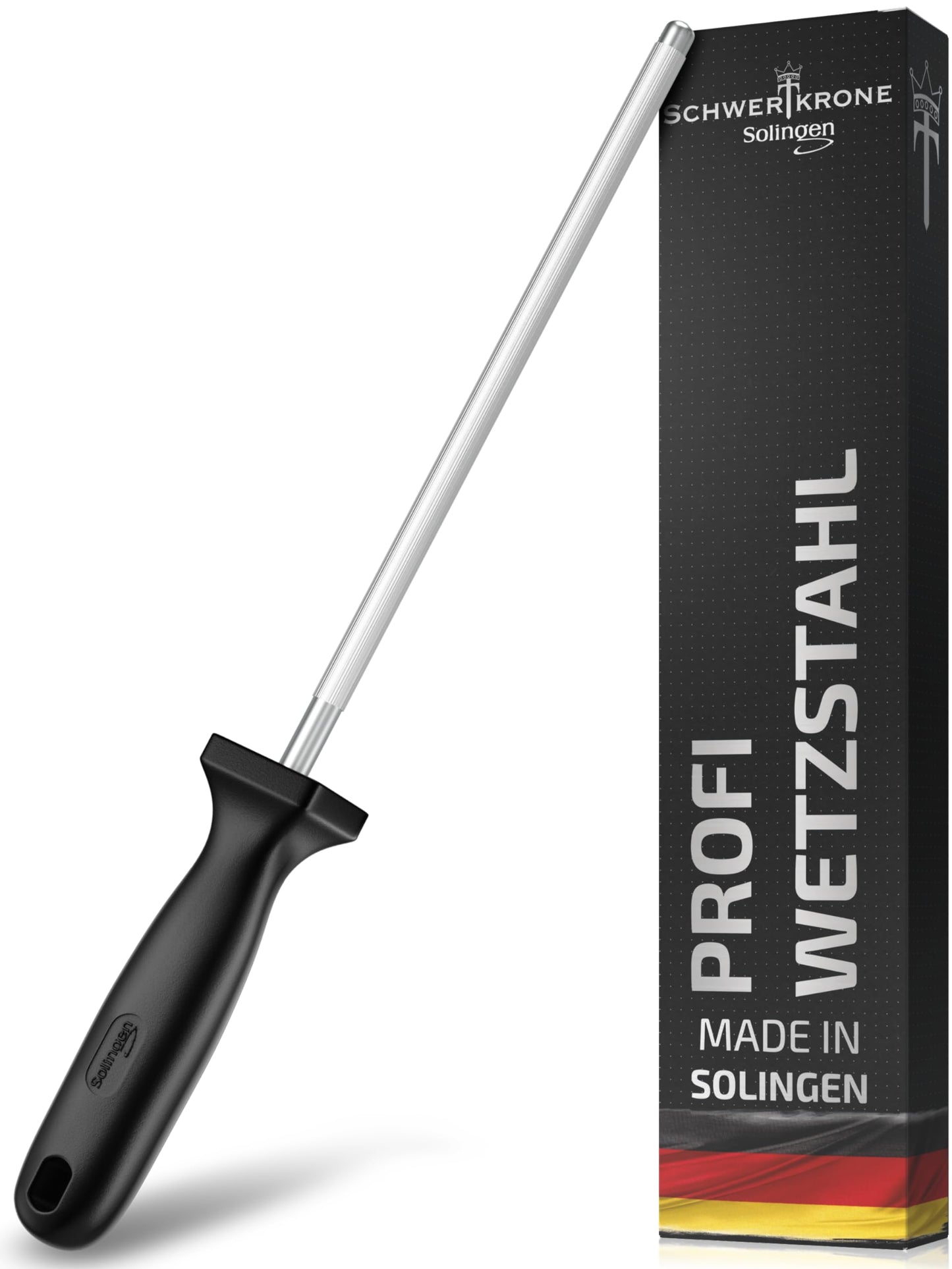 Wetzstahl, Schwarz/Silber