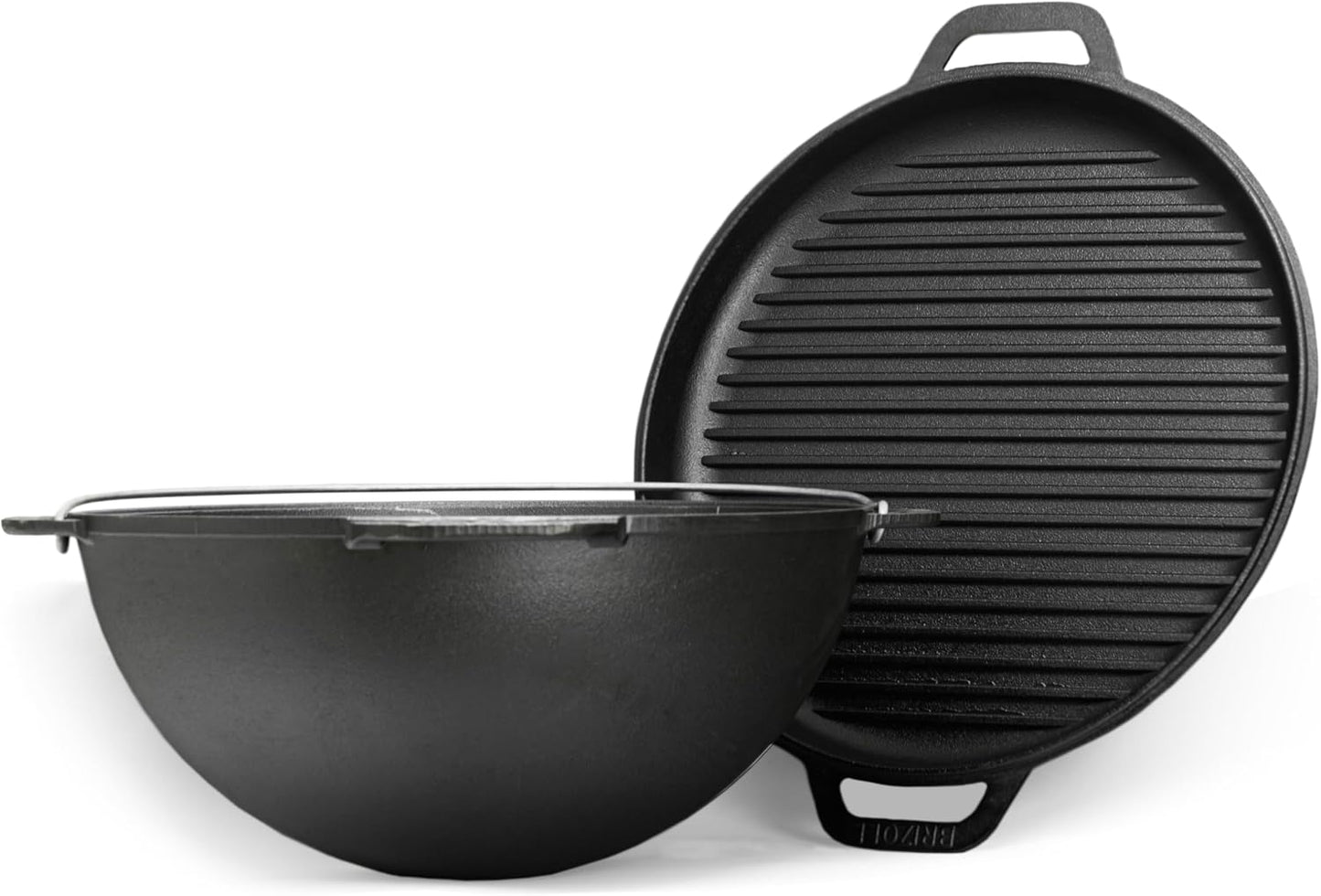 Schwenktopf mit Deckel-Grillpfanne, 8 L