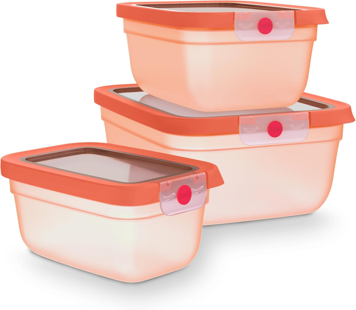 3er-Set Frischhaltedosen, Set 3 Orange