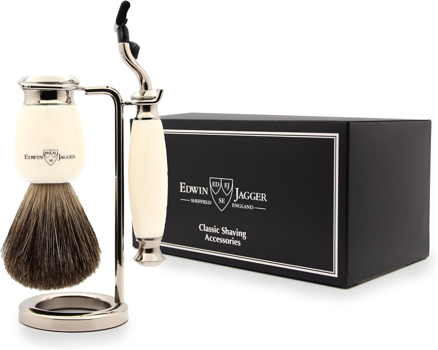 Rasur-Geschenk-Set, Elfenbeinimitation