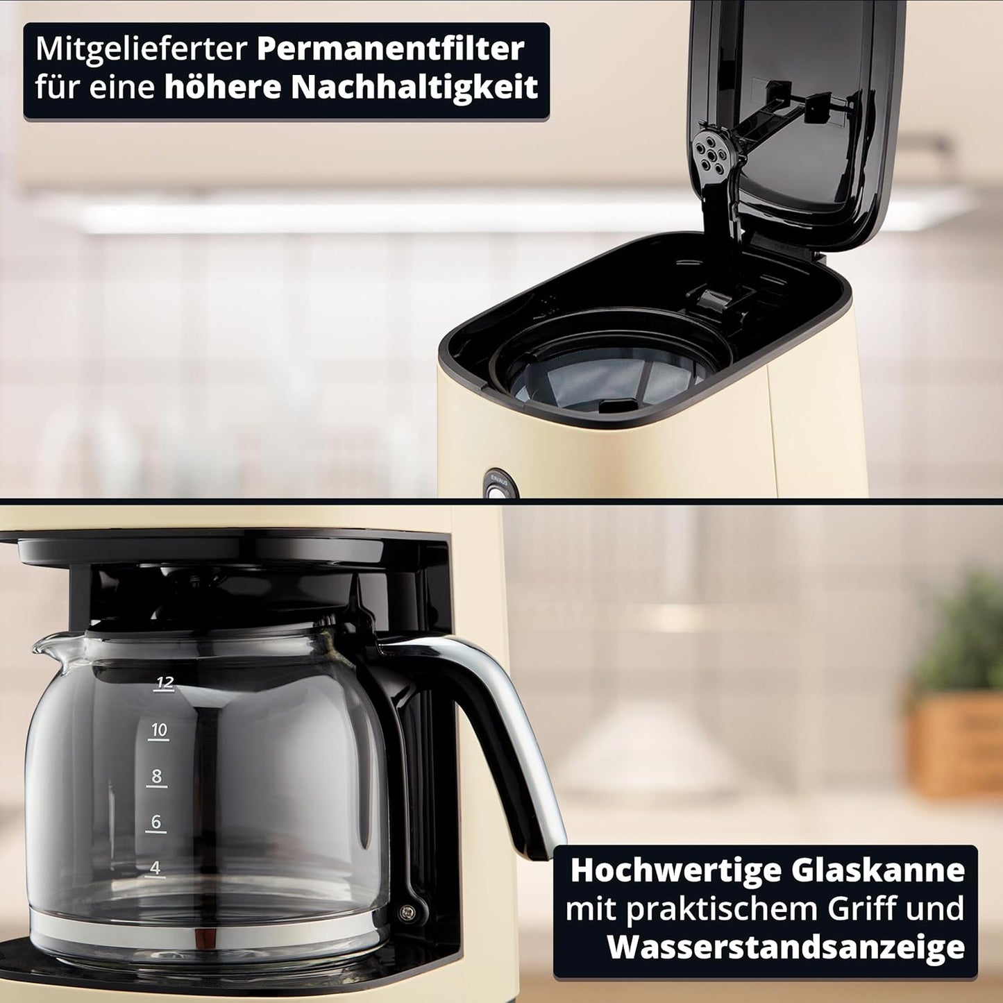 Retro Filter-Kaffeemaschine KA-185 CE, 12 Tassen