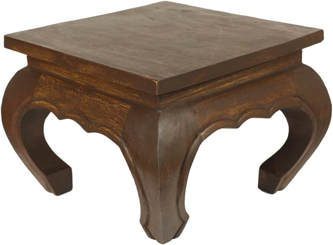 Quadratischer Beistelltisch, 35 cm x 35 cm x 28 cm (LBH) Dunkelbraun