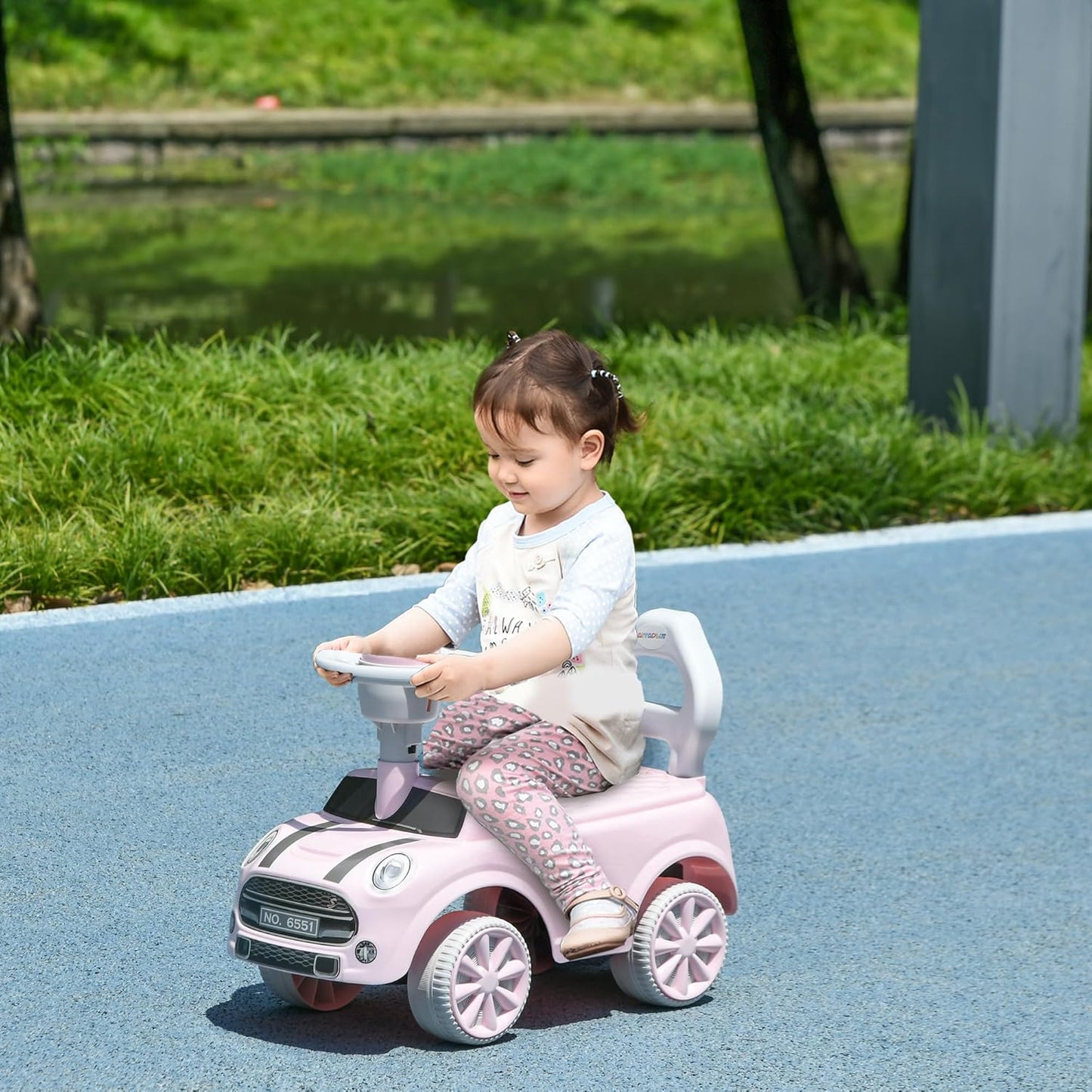 Rutschauto Kunststoff Rosa, Rosa