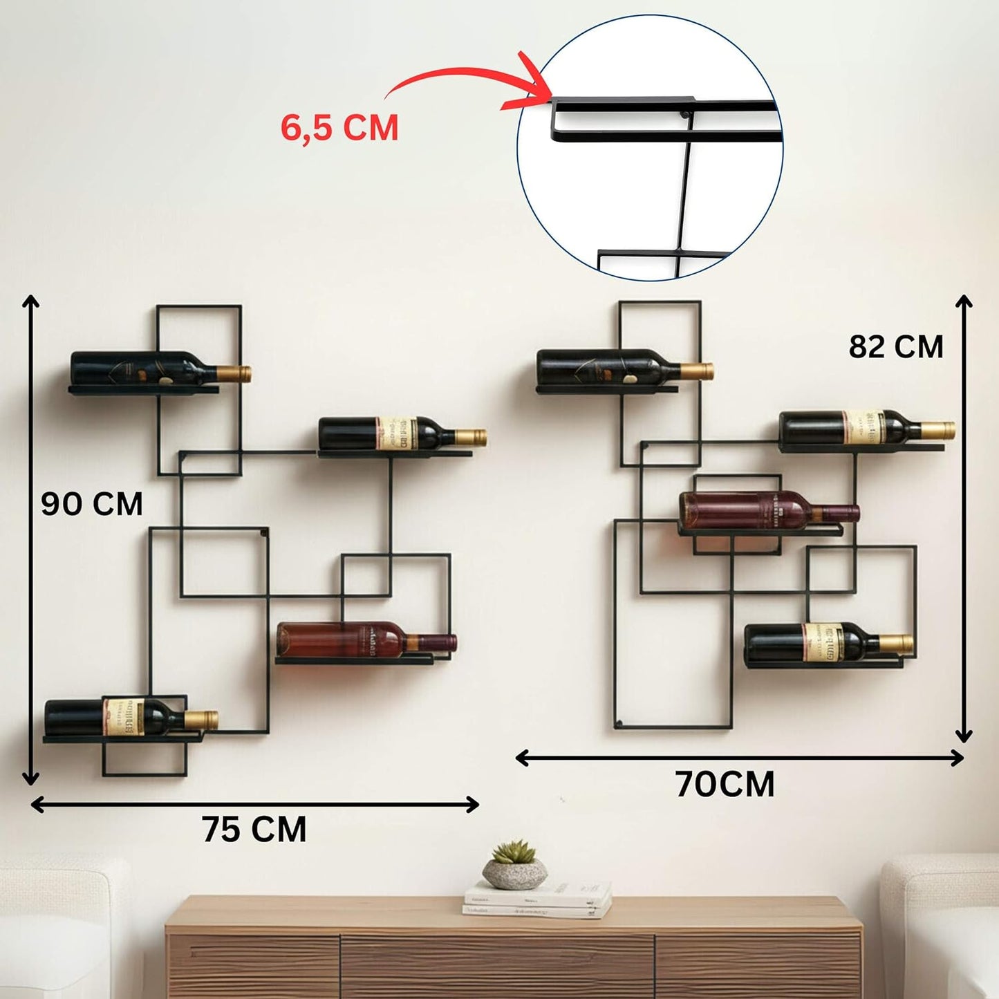 Weinregal für die Wand