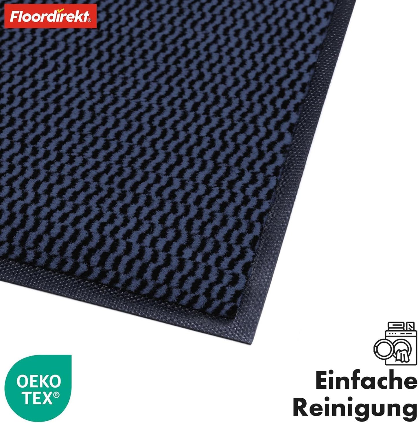Premium Schmutzfangmatte für Innen und Aussen 80x120 cm, 80 x 120 cm Blau