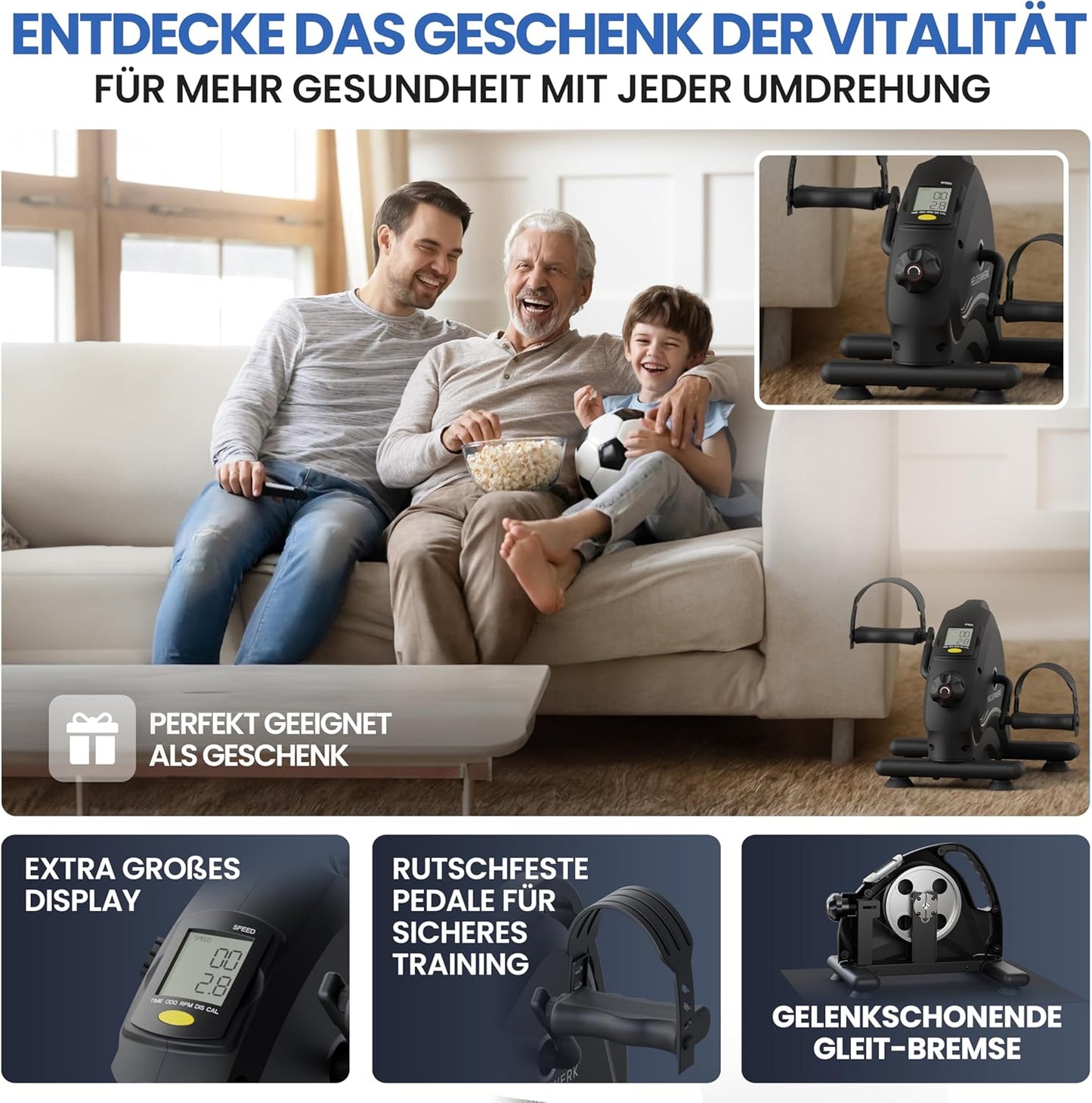 Pedaltrainer Basic Set mit Anti-Rutschmatte