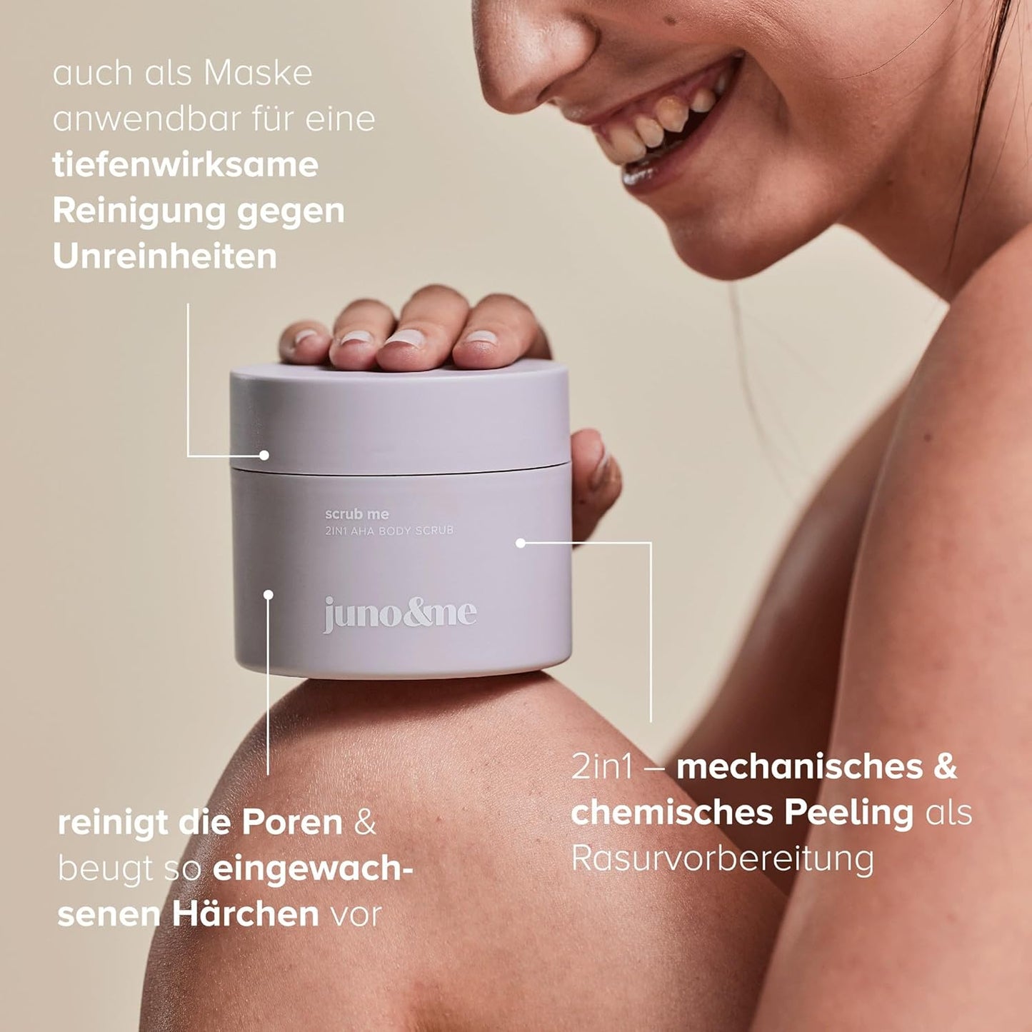 2in1 AHA Body Scrub: Körperpeeling mit Vulkangestein, Body Scrub Relaunch