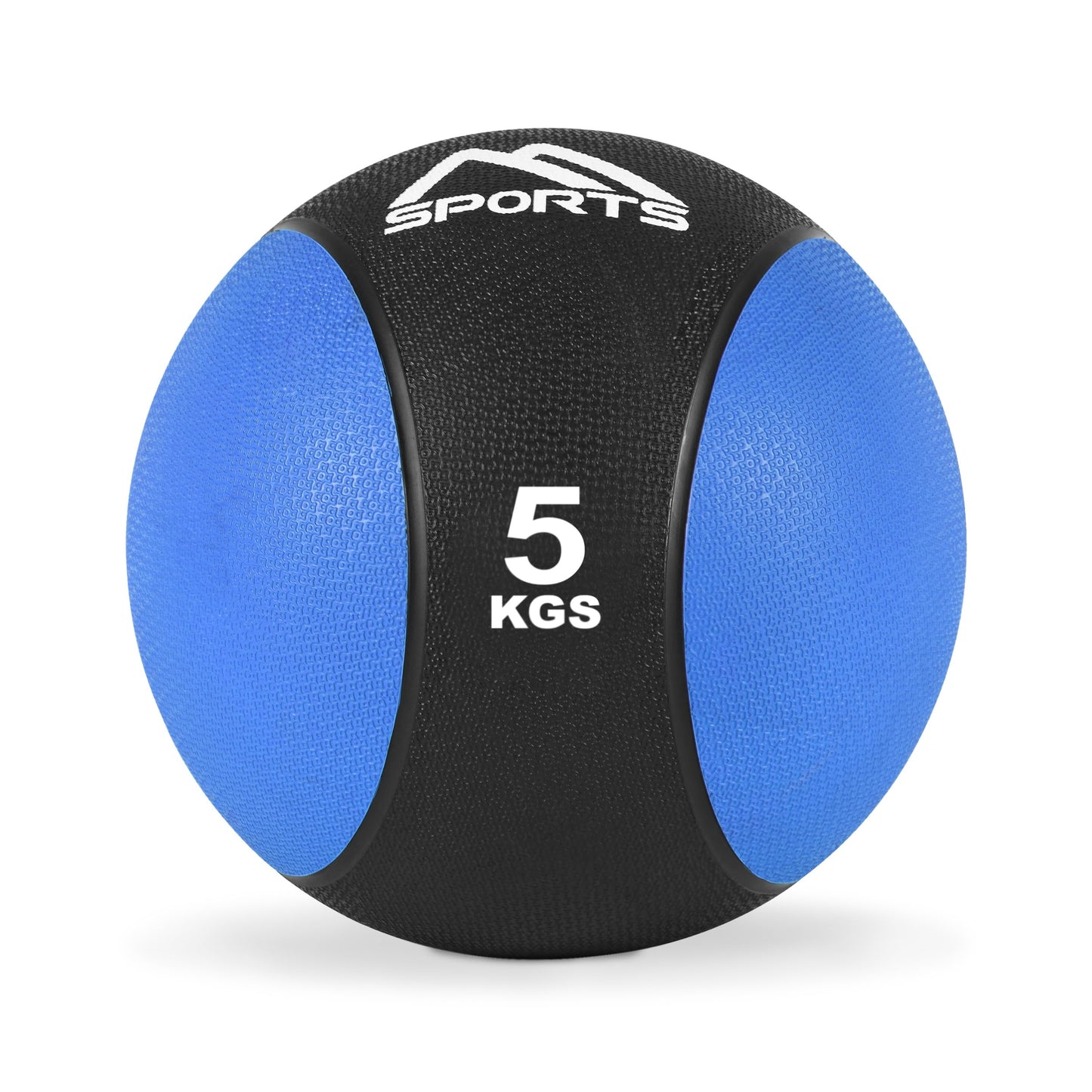 Medizinball mit Übungsposter, 5 kg - Blau