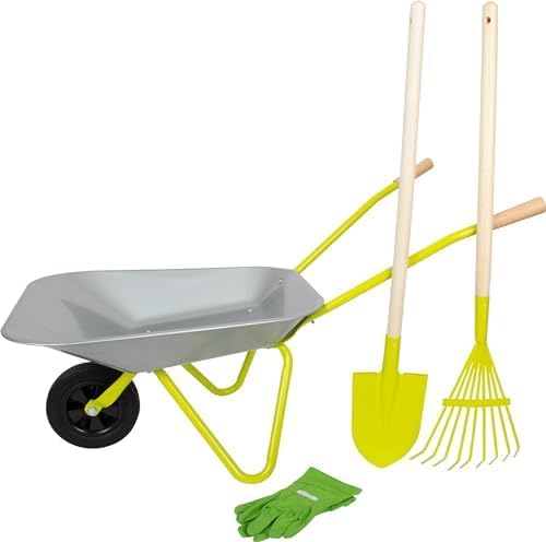 Schubkarre mit Gartenwerkzeug-Set, Schubkarre