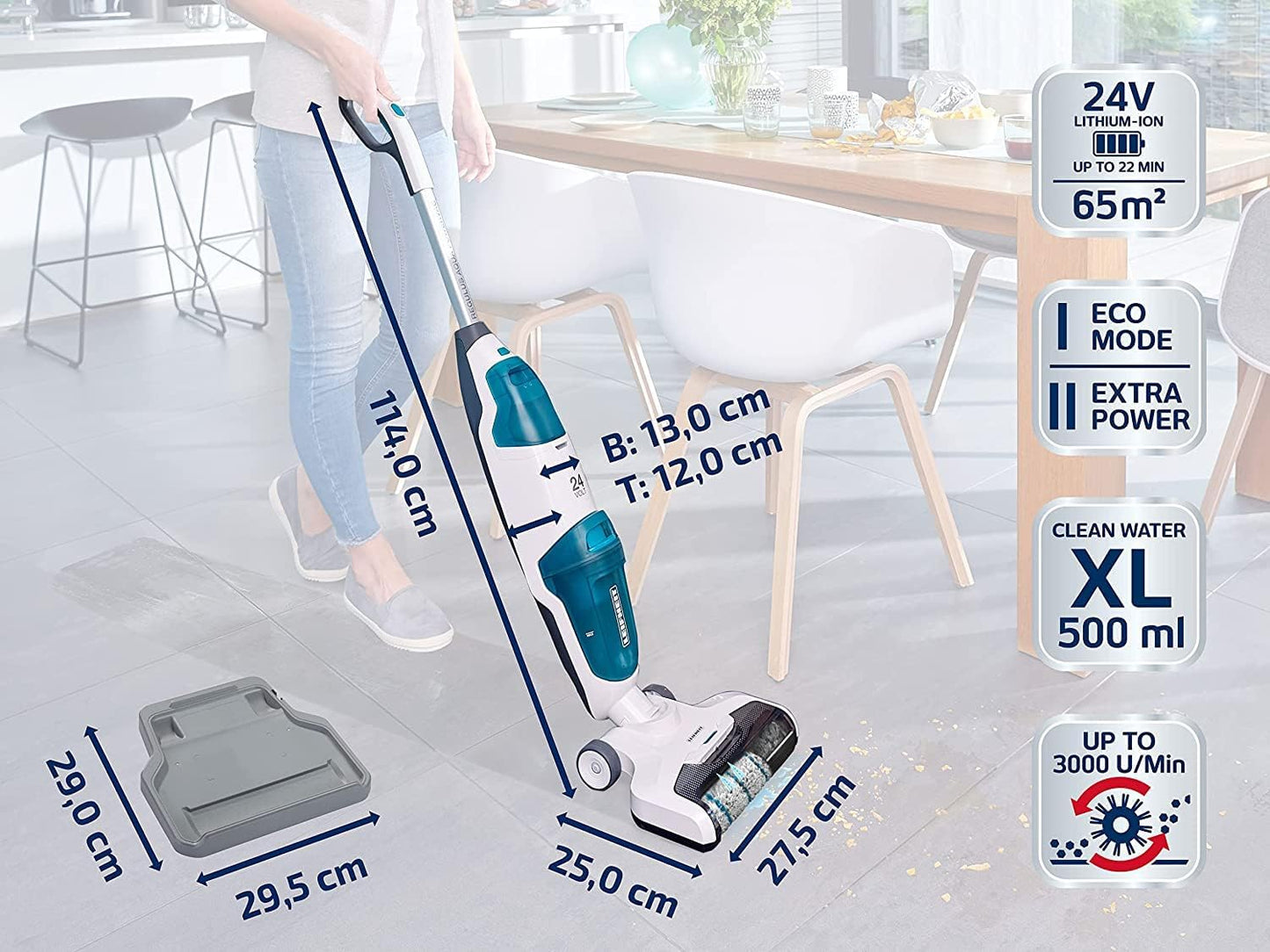 Akku-Saugwischer Regulus Aqua PowerVac, Version 2019, 2019 Version