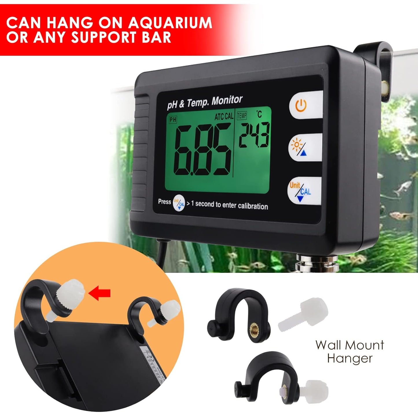 pH & Temperatur-Monitor mit ATC und Auto-Kalibrierung, Ph & Temp Monitor