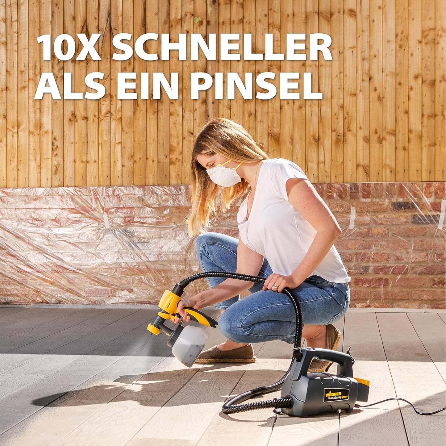 Holzschutz Sprühsystem für Zäune & Gartenmöbel
