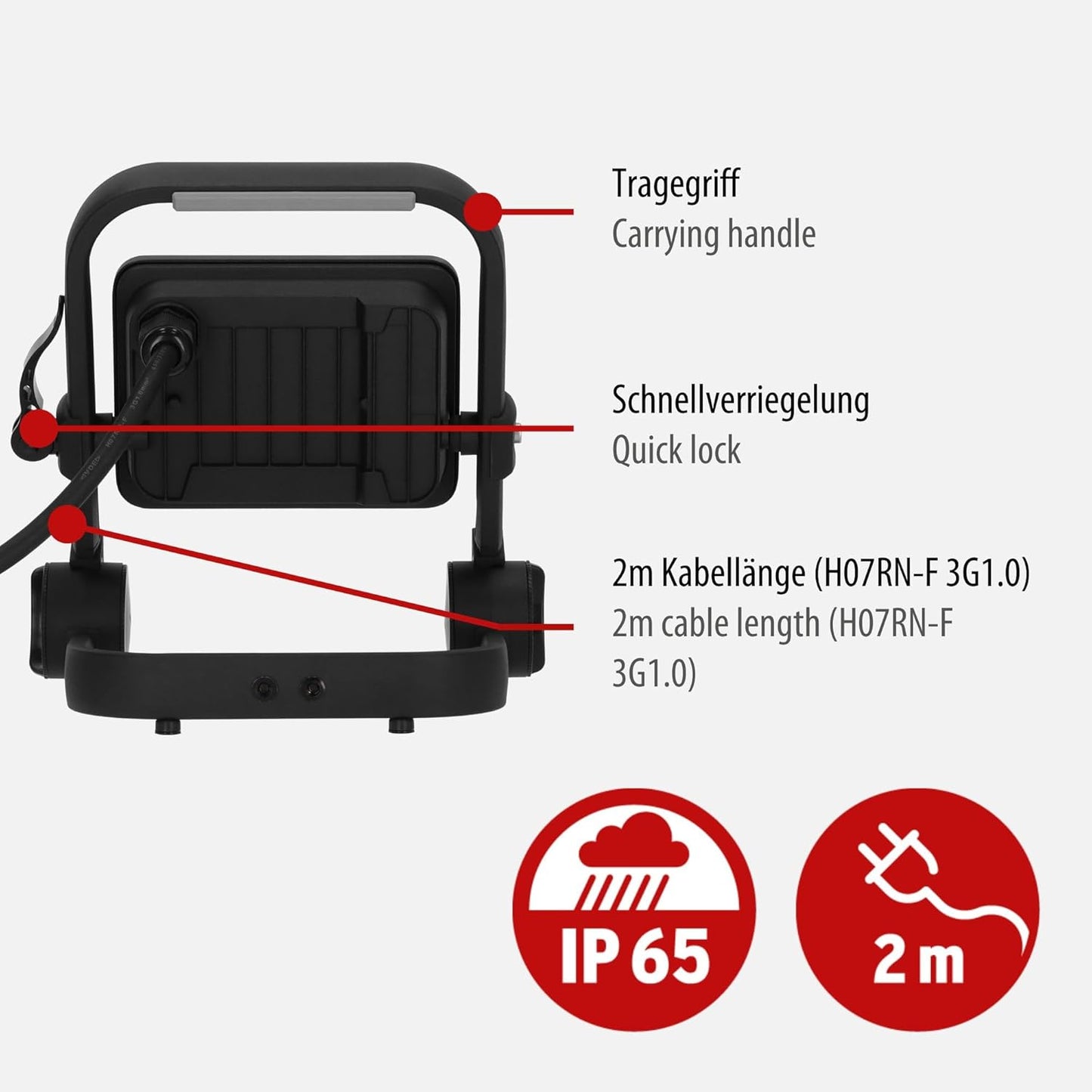 LED Baustrahler Jaro 3060 M, ohne Schaltstufen 2300lm (20W)