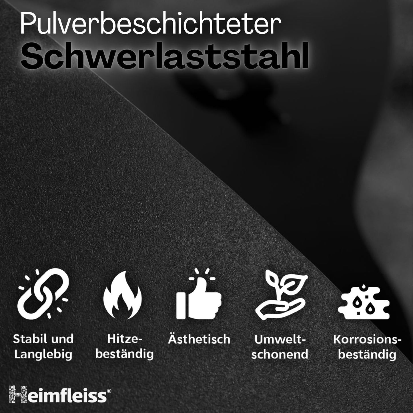Modernes Kaminbesteck-Set, Schwarz mit Schwarzen Griffen