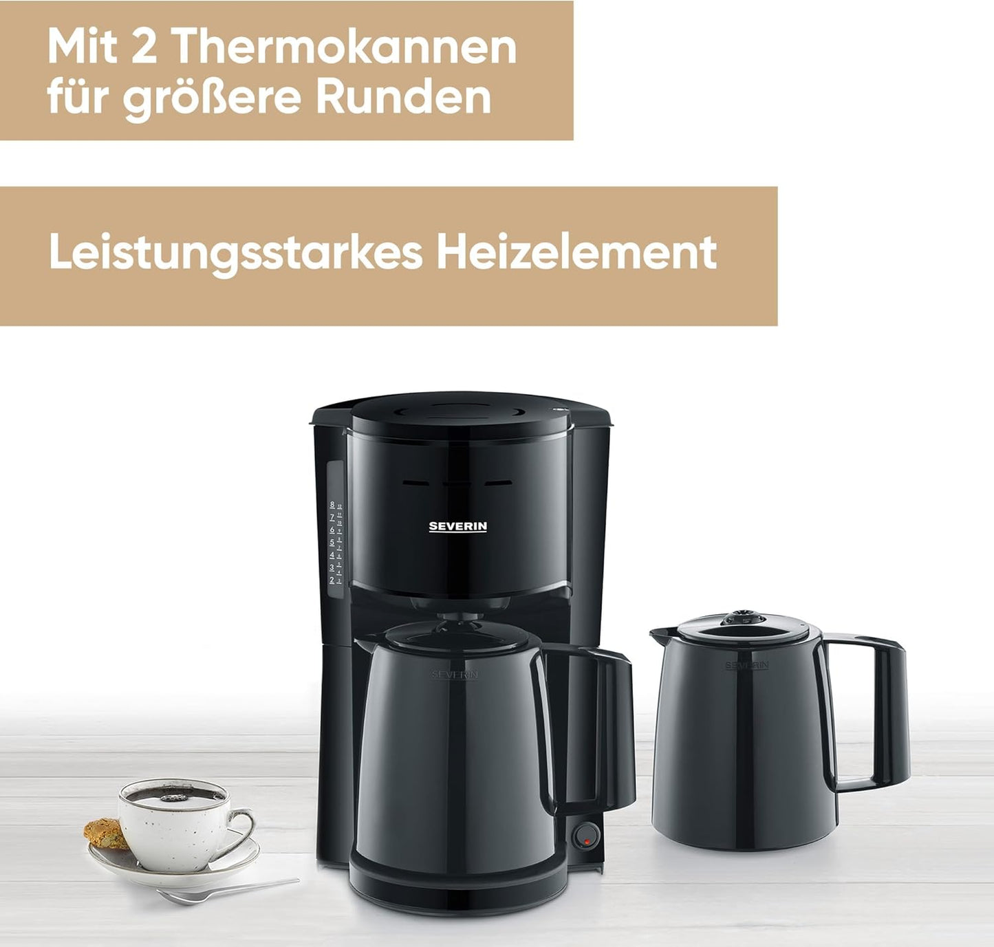 KA9307 Filterkaffeemaschine, Schwarz , 8 Tassen