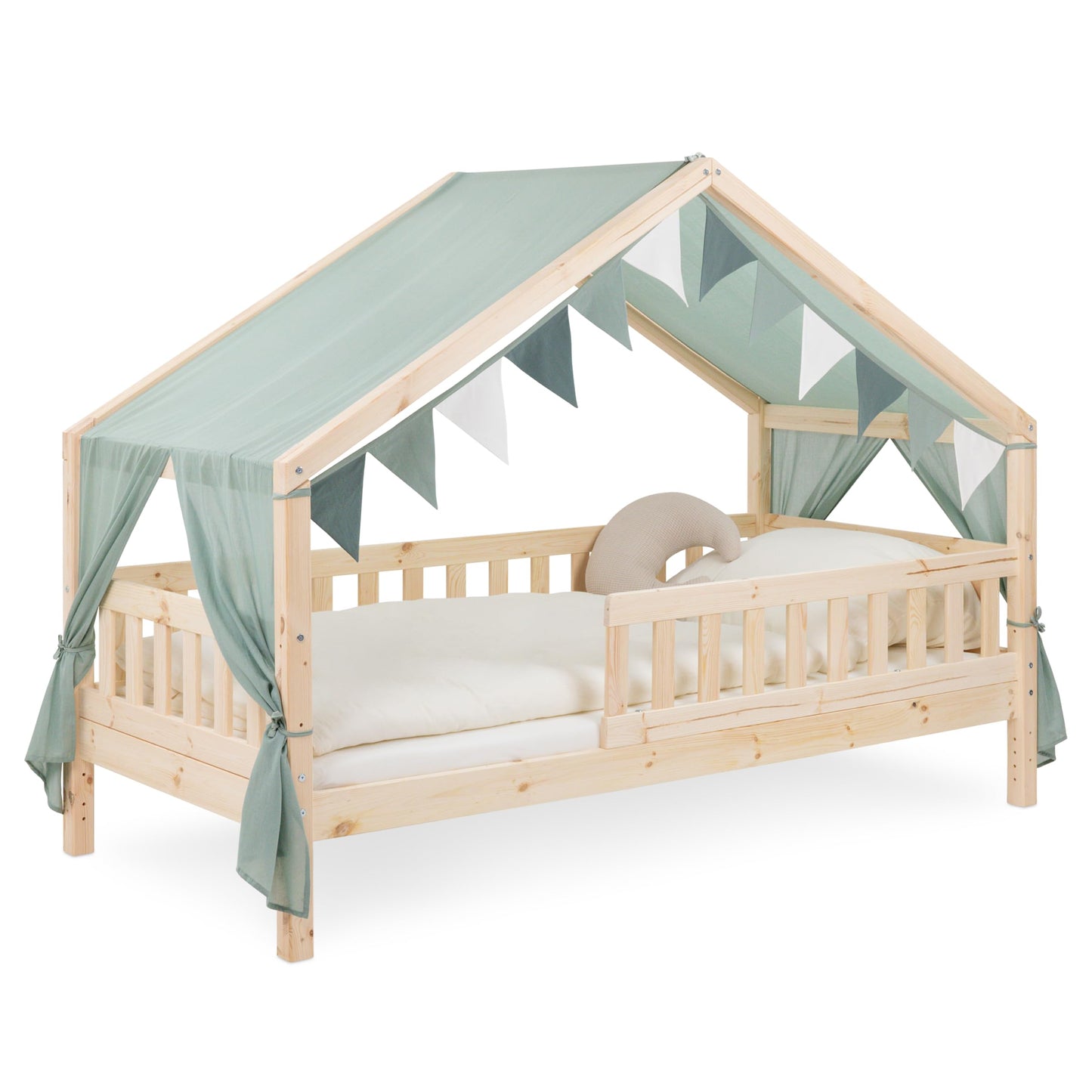 Betthimmel Set für Hausbett, Jade H420 x B120 cm (1er Pack)