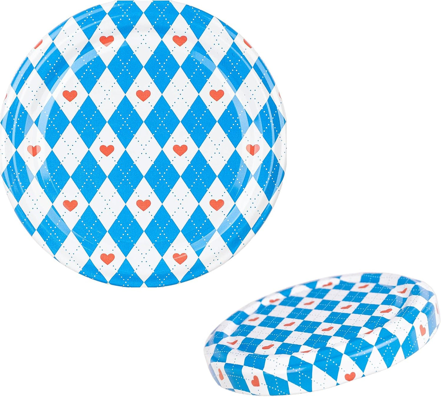 Einmachgläser-Set, 100 Stück Blaue Rauten