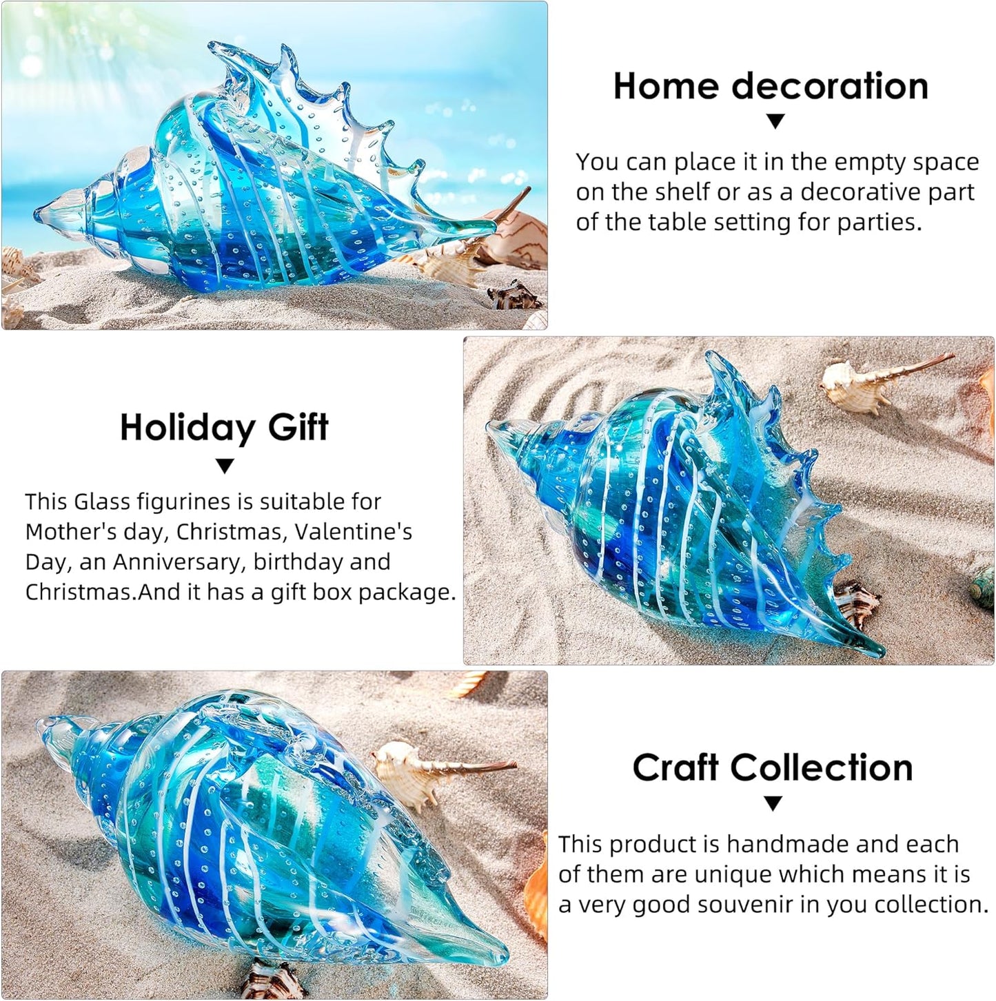 Glasmuschelfigur Conch 2, Conch 2