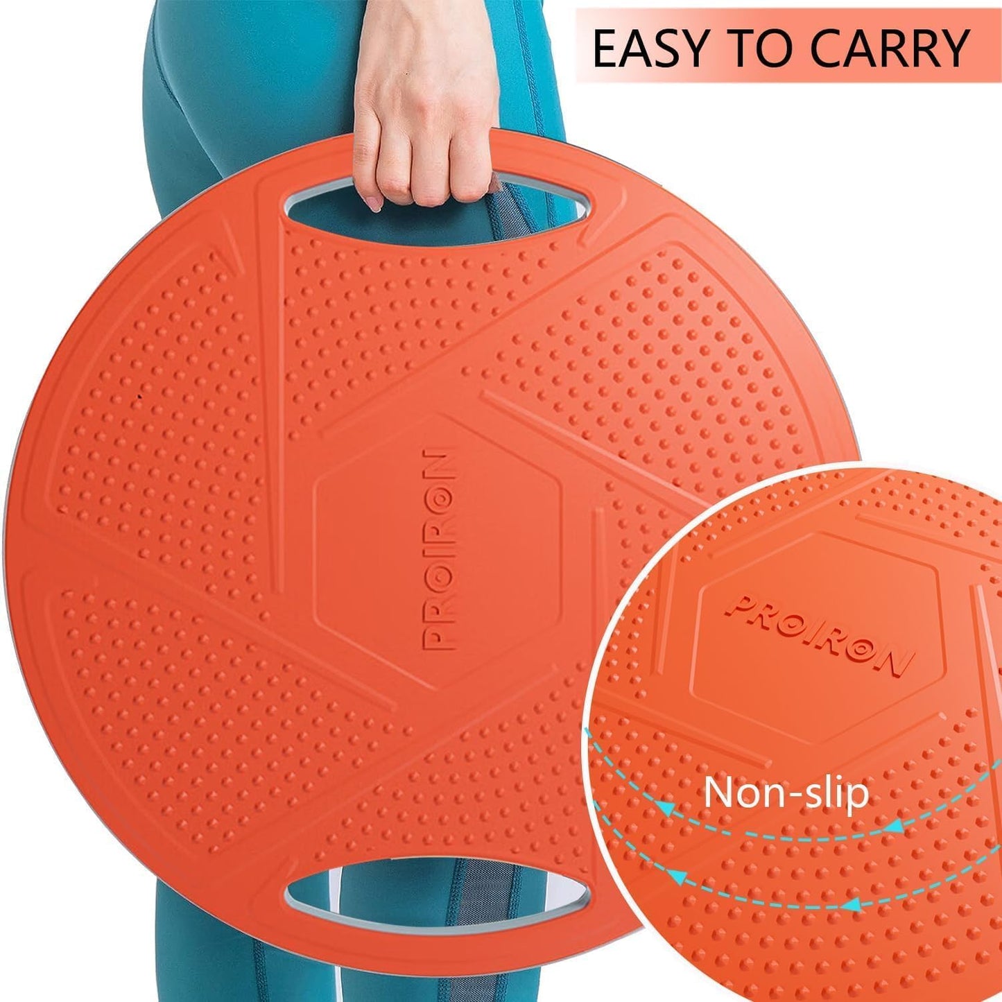 Balanceboard mit Griffen, Orange