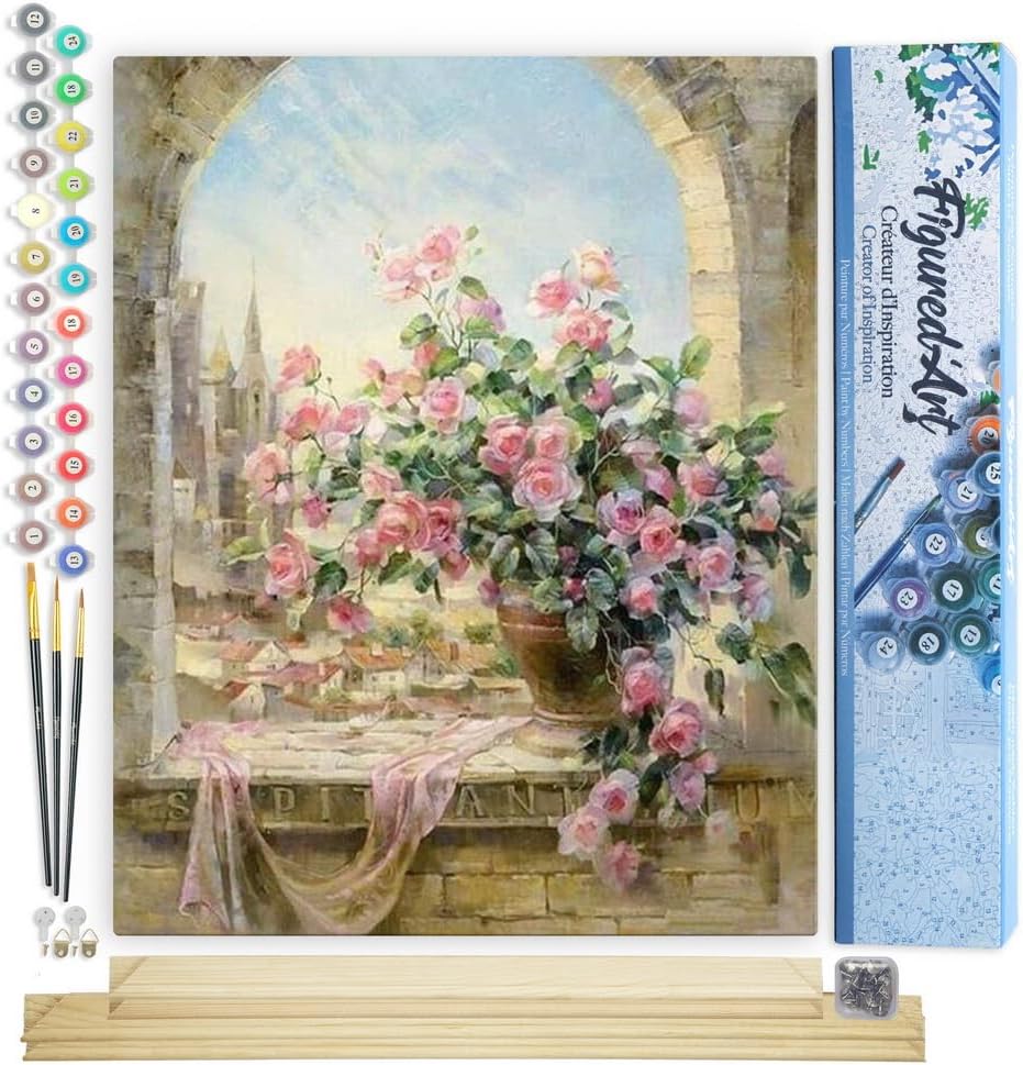 Malen nach Zahlen Set - Schöner Blumenstrauss, Schöner Blumenstrauß 2 40x50cm Mit Keilrahmen (nicht gespannt)
