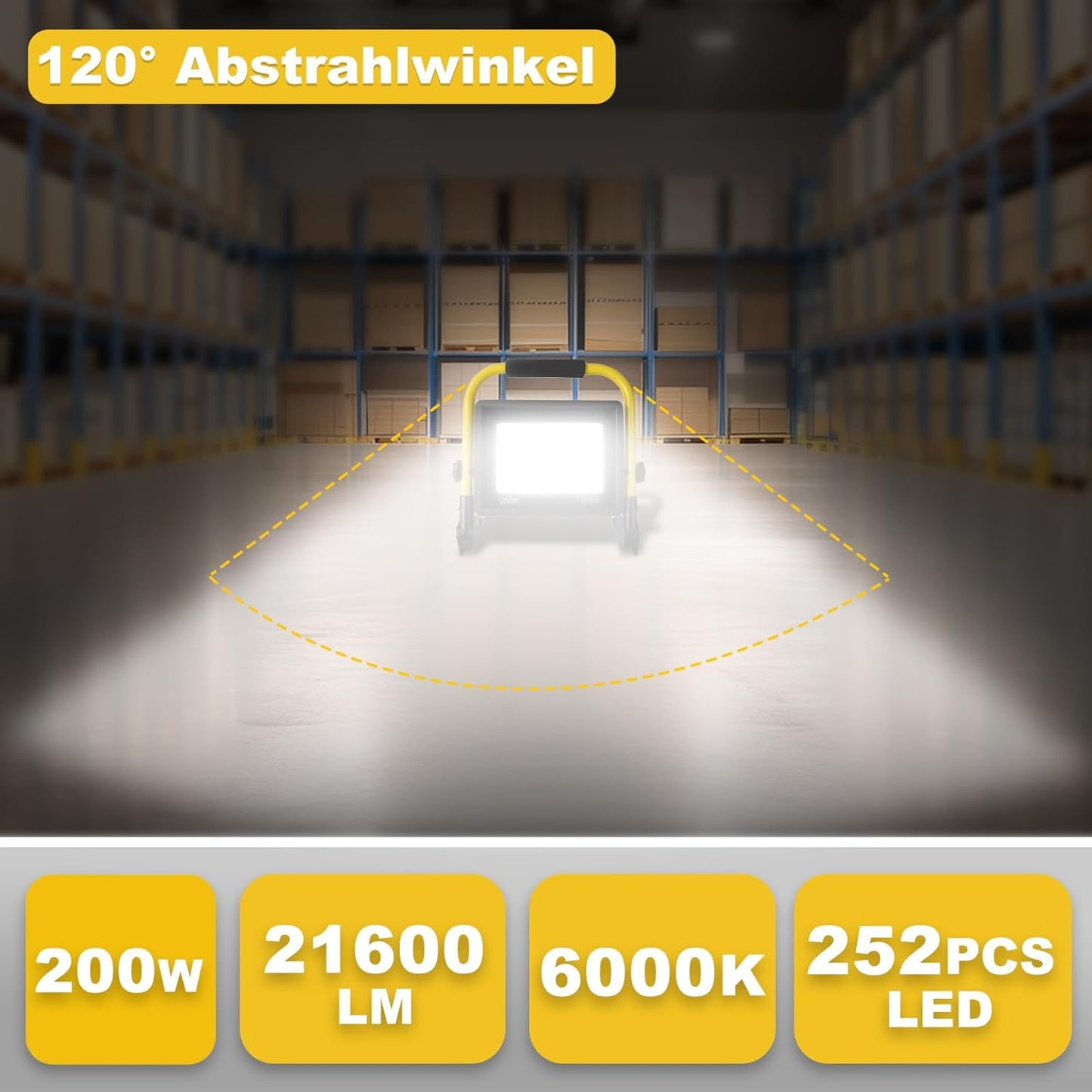 LED-Baustrahler, 200 Watt