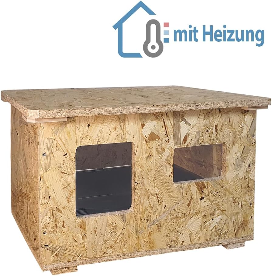 Kaninchenhaus mit Heizplatte & Kotwanne