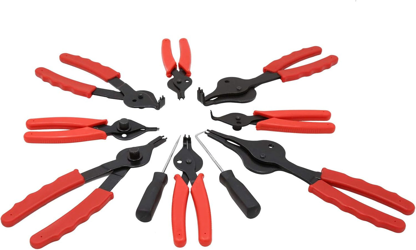 Sprengring Zange 11tlg 12,7-203mm Seegeringzange Aussenringe Innenringe